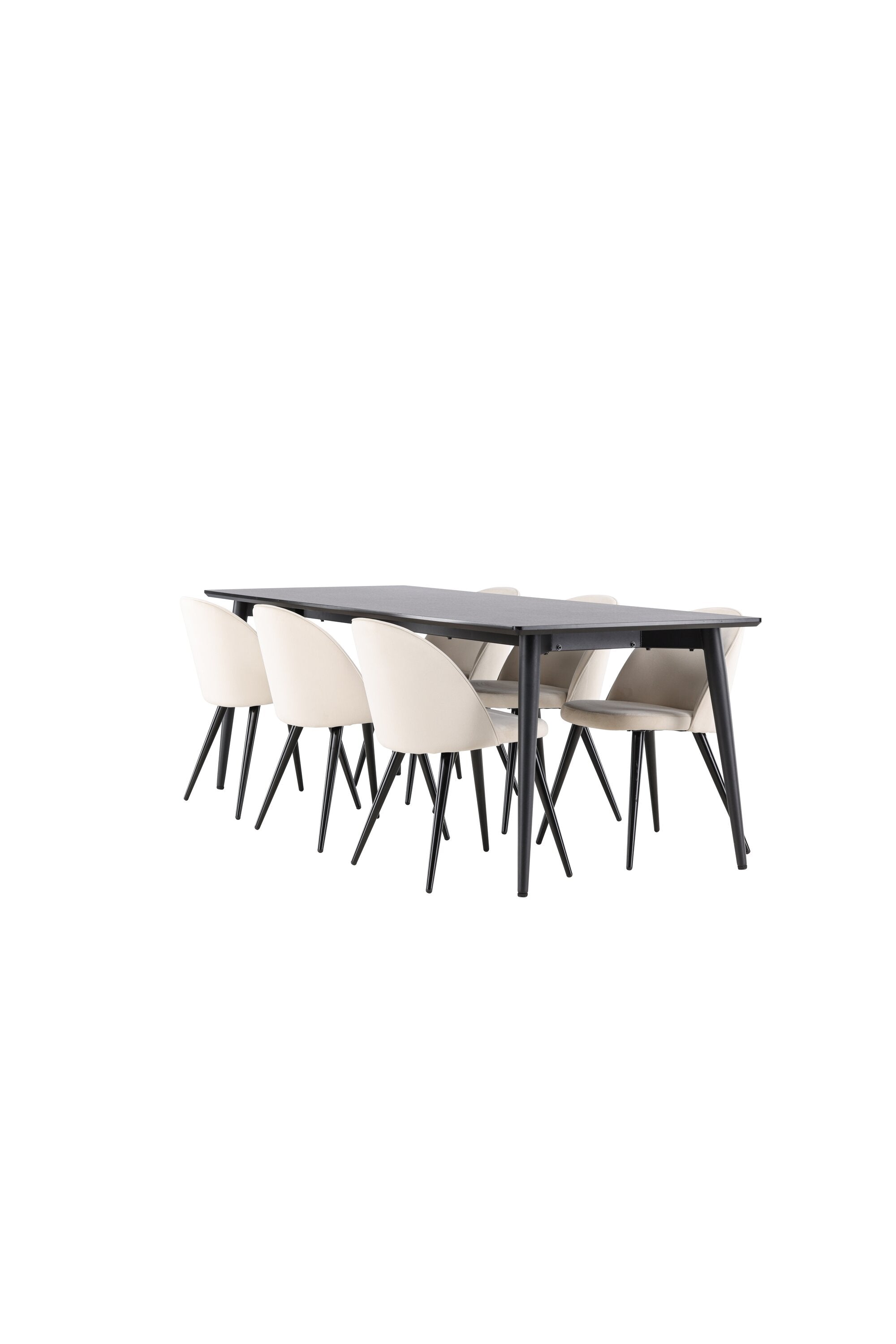 Ellis Esstisch mit Velvet Stühlen in  präsentiert im Onlineshop von KAQTU Design AG. Esszimmerset ist von Venture Home