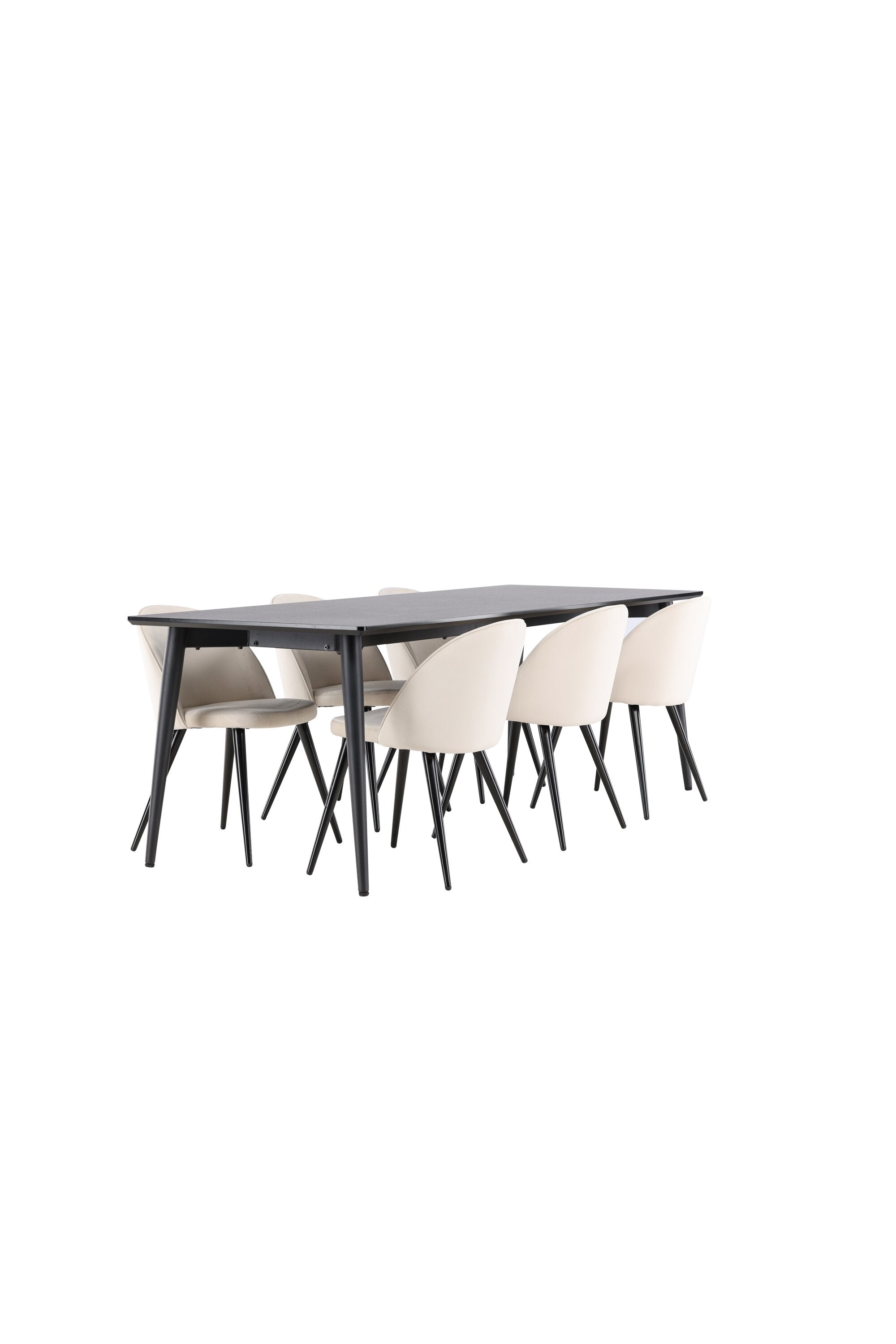 Ellis Esstisch mit Velvet Stühlen in  präsentiert im Onlineshop von KAQTU Design AG. Esszimmerset ist von Venture Home
