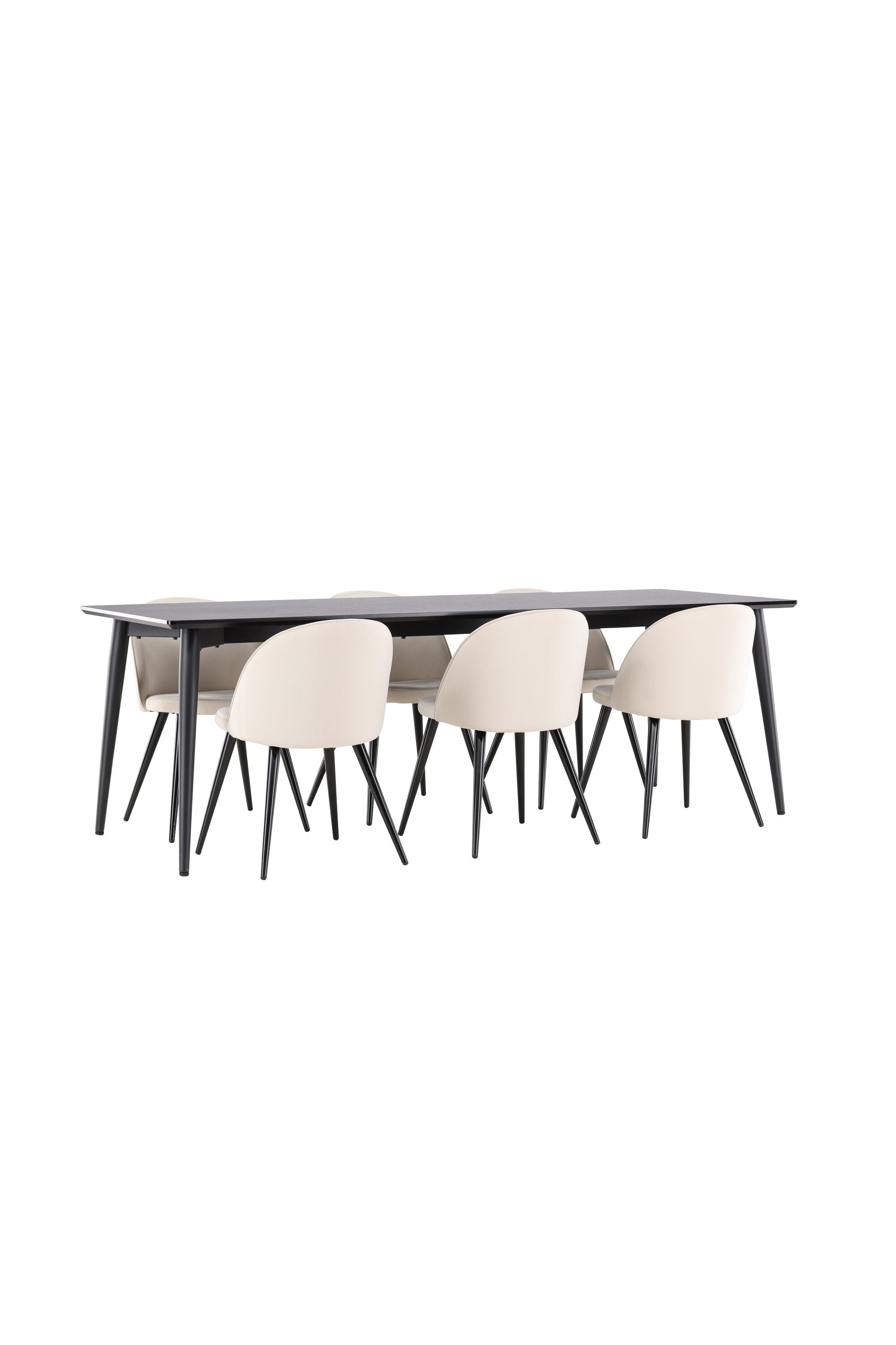 Ellis Esstisch mit Velvet Stühlen in  präsentiert im Onlineshop von KAQTU Design AG. Esszimmerset ist von Venture Home