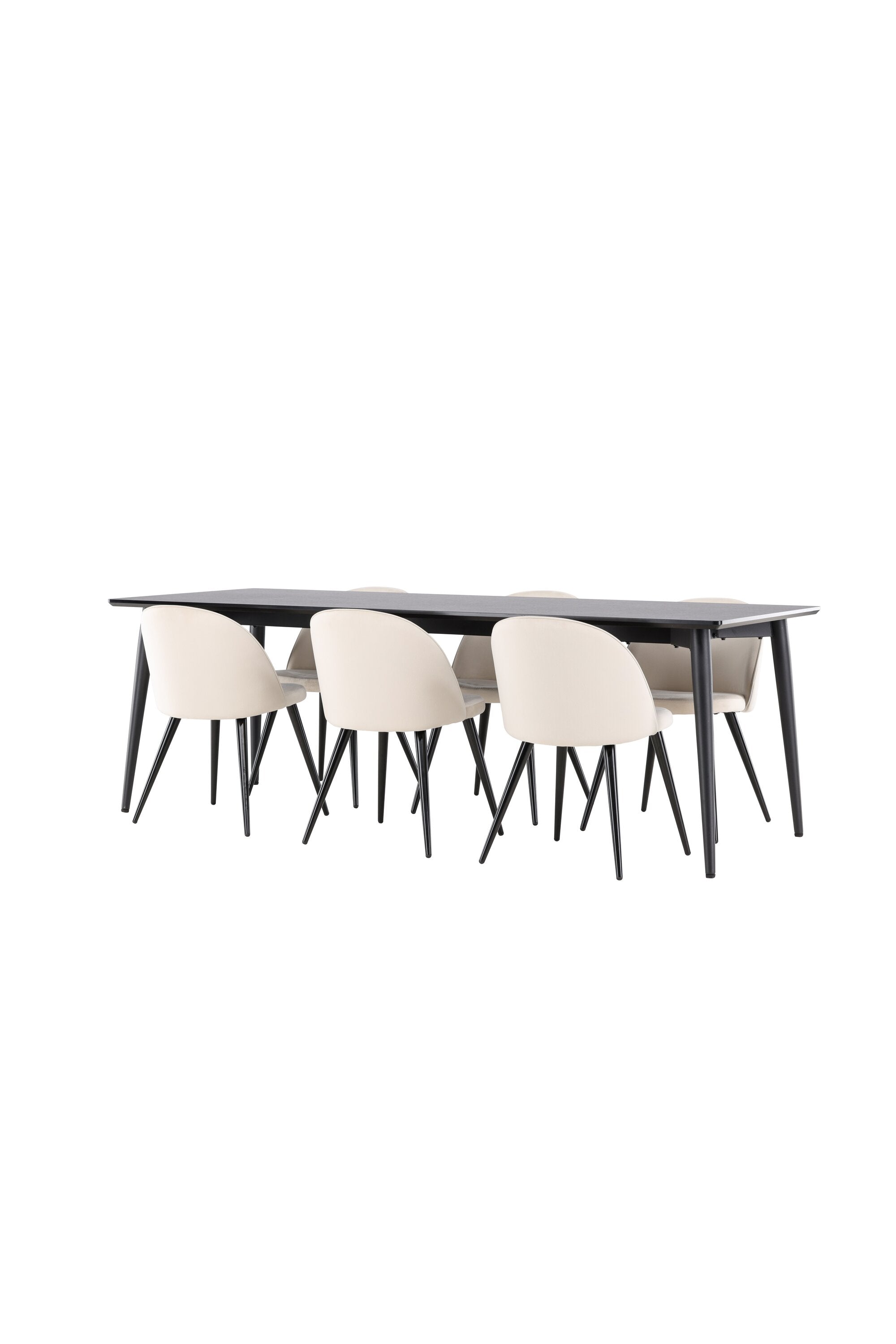 Ellis Esstisch mit Velvet Stühlen in  präsentiert im Onlineshop von KAQTU Design AG. Esszimmerset ist von Venture Home