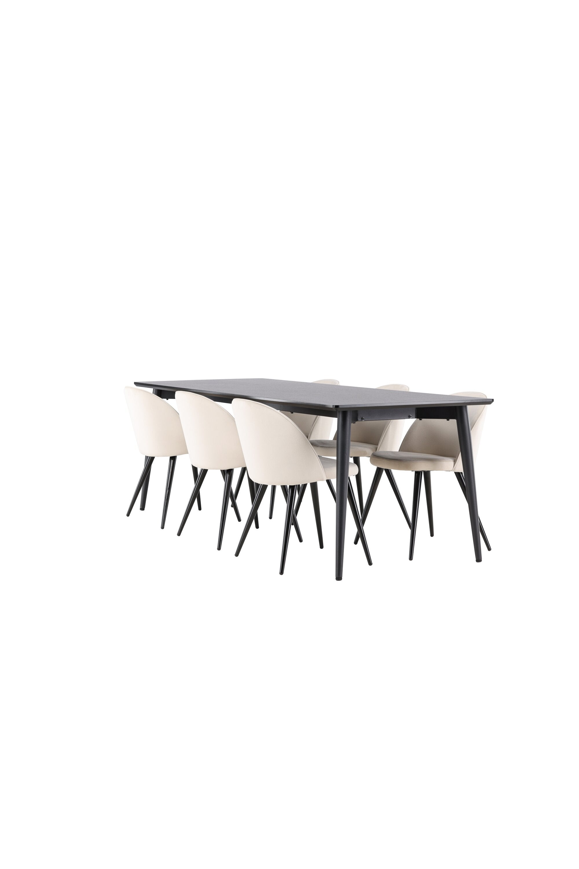 Ellis Esstisch mit Velvet Stühlen in  präsentiert im Onlineshop von KAQTU Design AG. Esszimmerset ist von Venture Home