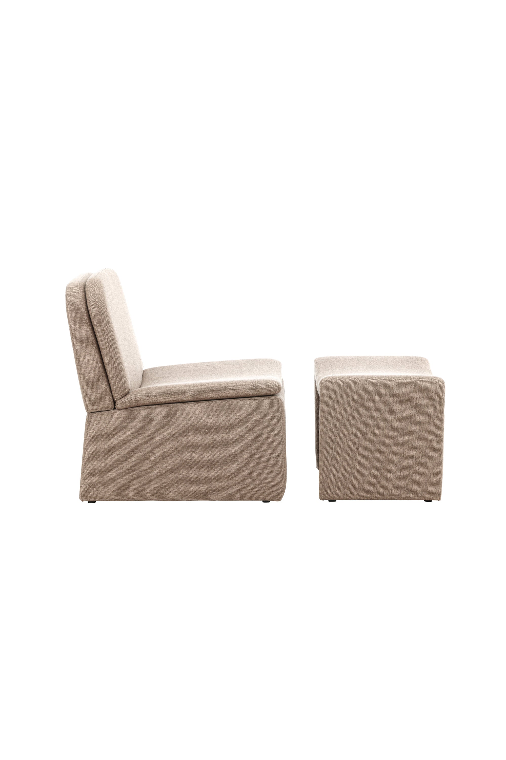 Bonn Sessel + Ottoman in Braun präsentiert im Onlineshop von KAQTU Design AG. Sessel ist von Venture Home