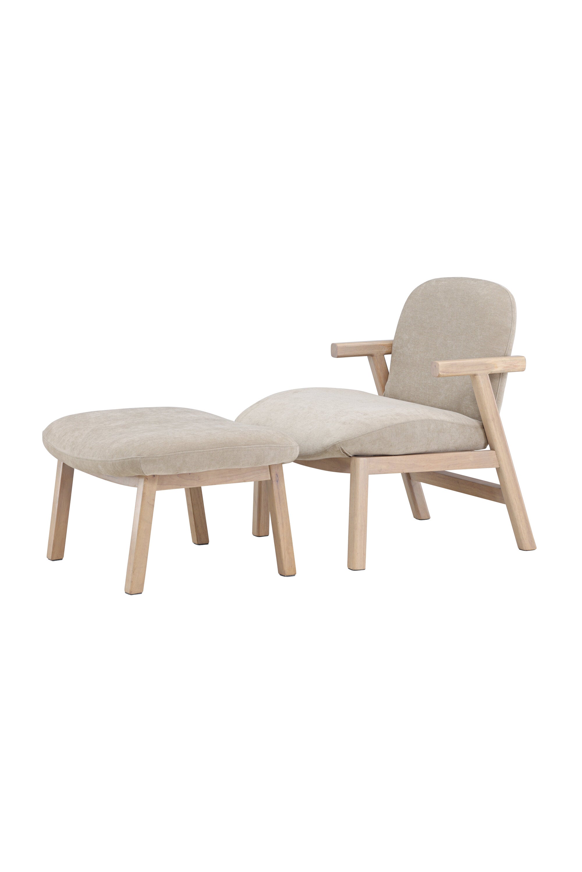 Rile Sessel + Ottoman in Weisswasch präsentiert im Onlineshop von KAQTU Design AG. Sessel ist von Venture Home