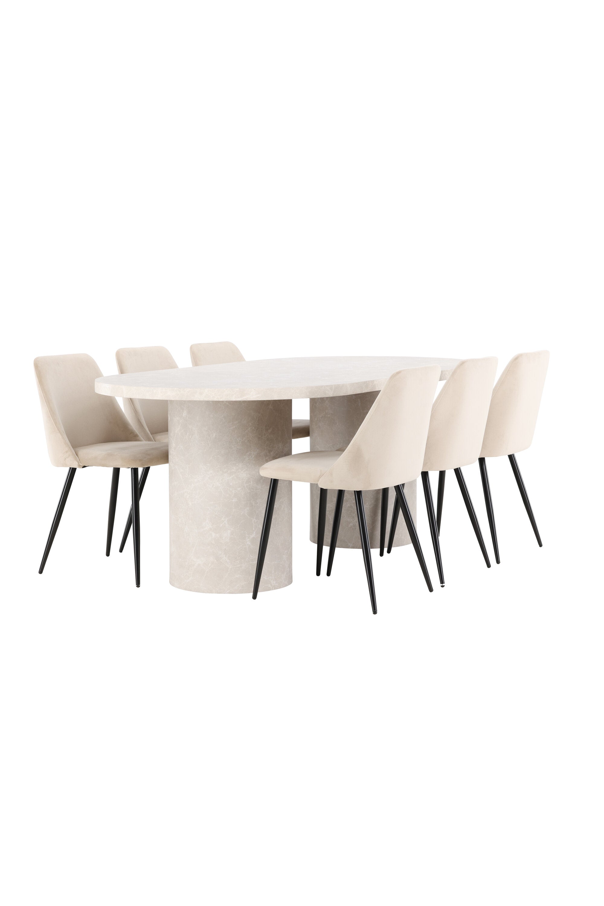 Esstisch Narvik mit Nachtstuhl in Beige präsentiert im Onlineshop von KAQTU Design AG. Esszimmerset ist von Venture Home