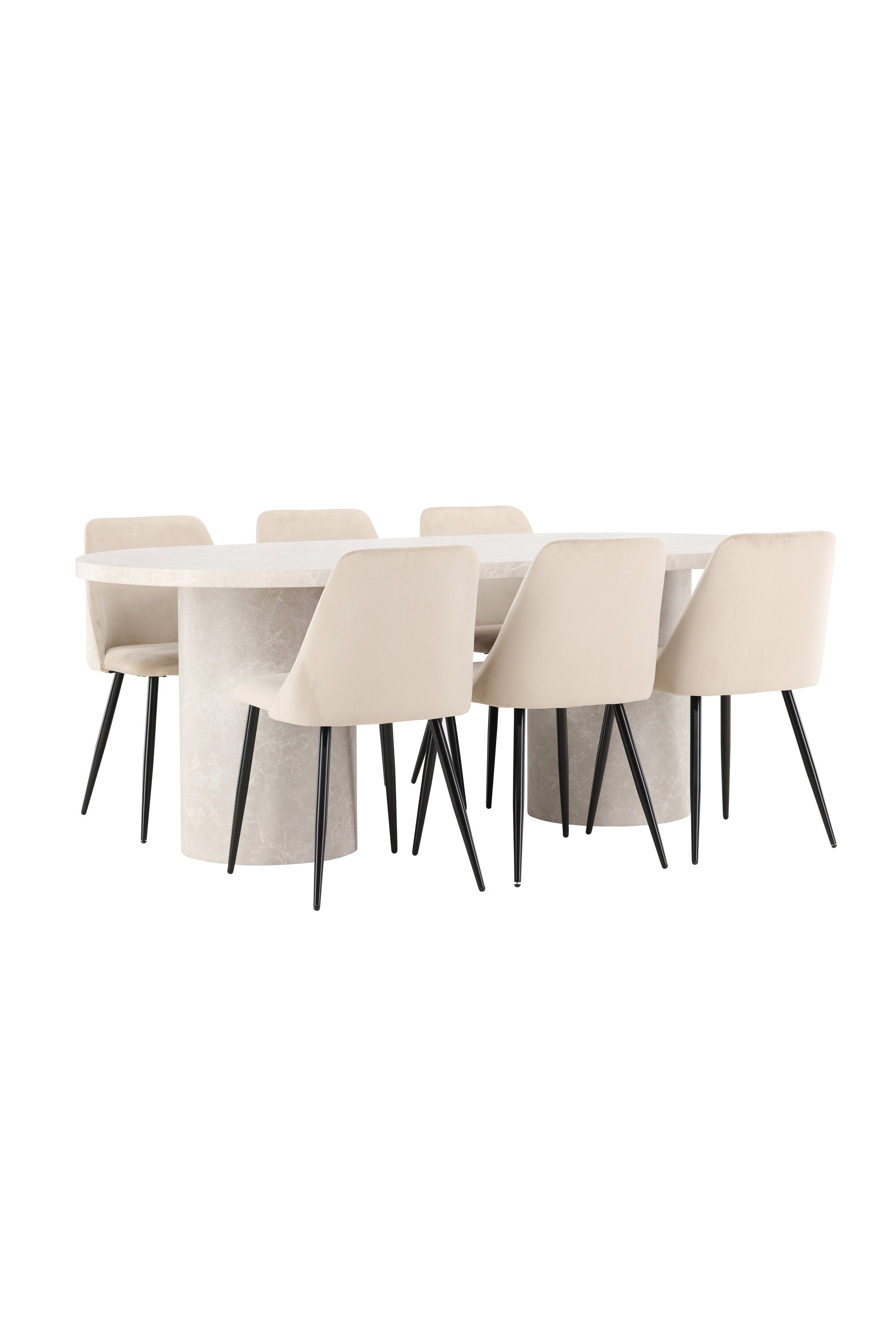 Esstisch Narvik mit Nachtstuhl in Beige präsentiert im Onlineshop von KAQTU Design AG. Esszimmerset ist von Venture Home