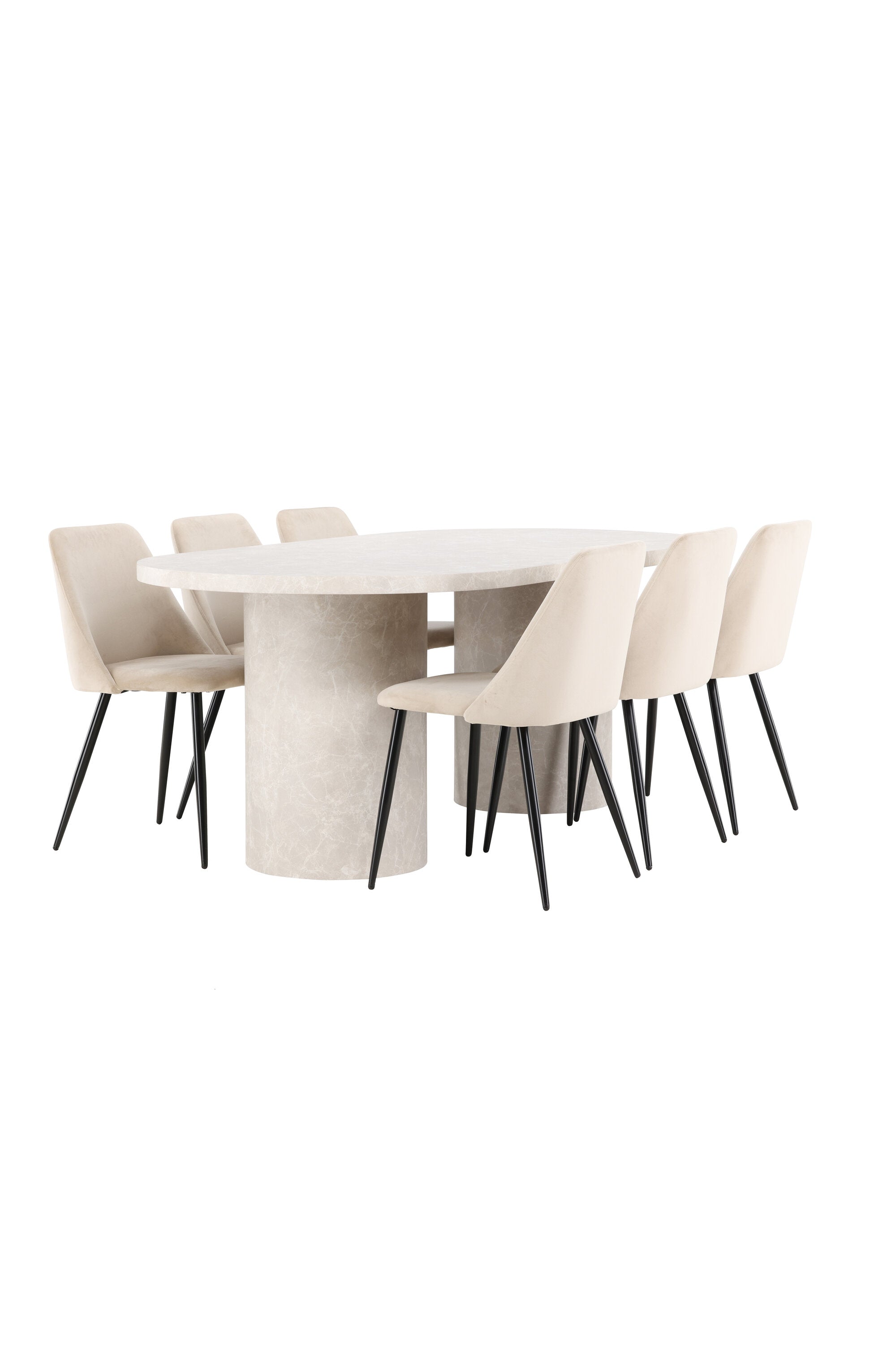 Esstisch Narvik mit Nachtstuhl in Beige präsentiert im Onlineshop von KAQTU Design AG. Esszimmerset ist von Venture Home