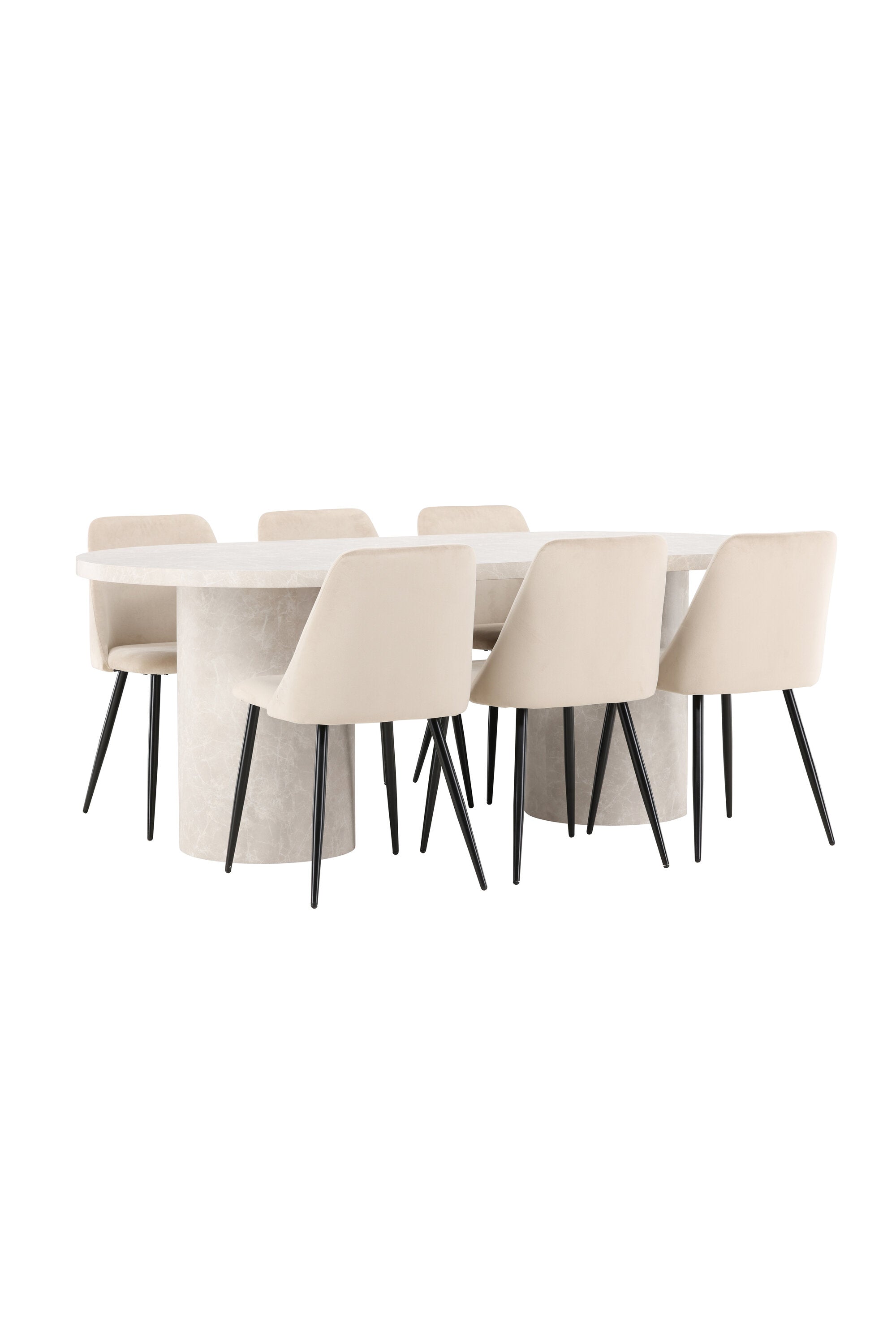 Esstisch Narvik mit Nachtstuhl in Beige präsentiert im Onlineshop von KAQTU Design AG. Esszimmerset ist von Venture Home