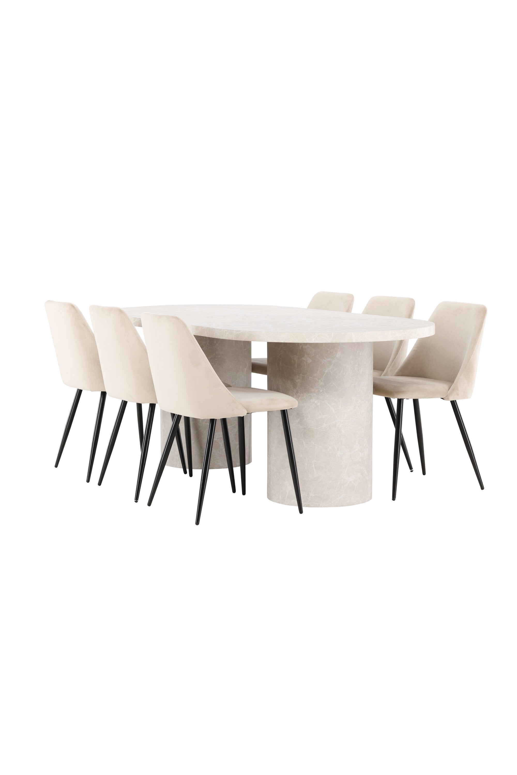 Esstisch Narvik mit Nachtstuhl in Beige präsentiert im Onlineshop von KAQTU Design AG. Esszimmerset ist von Venture Home