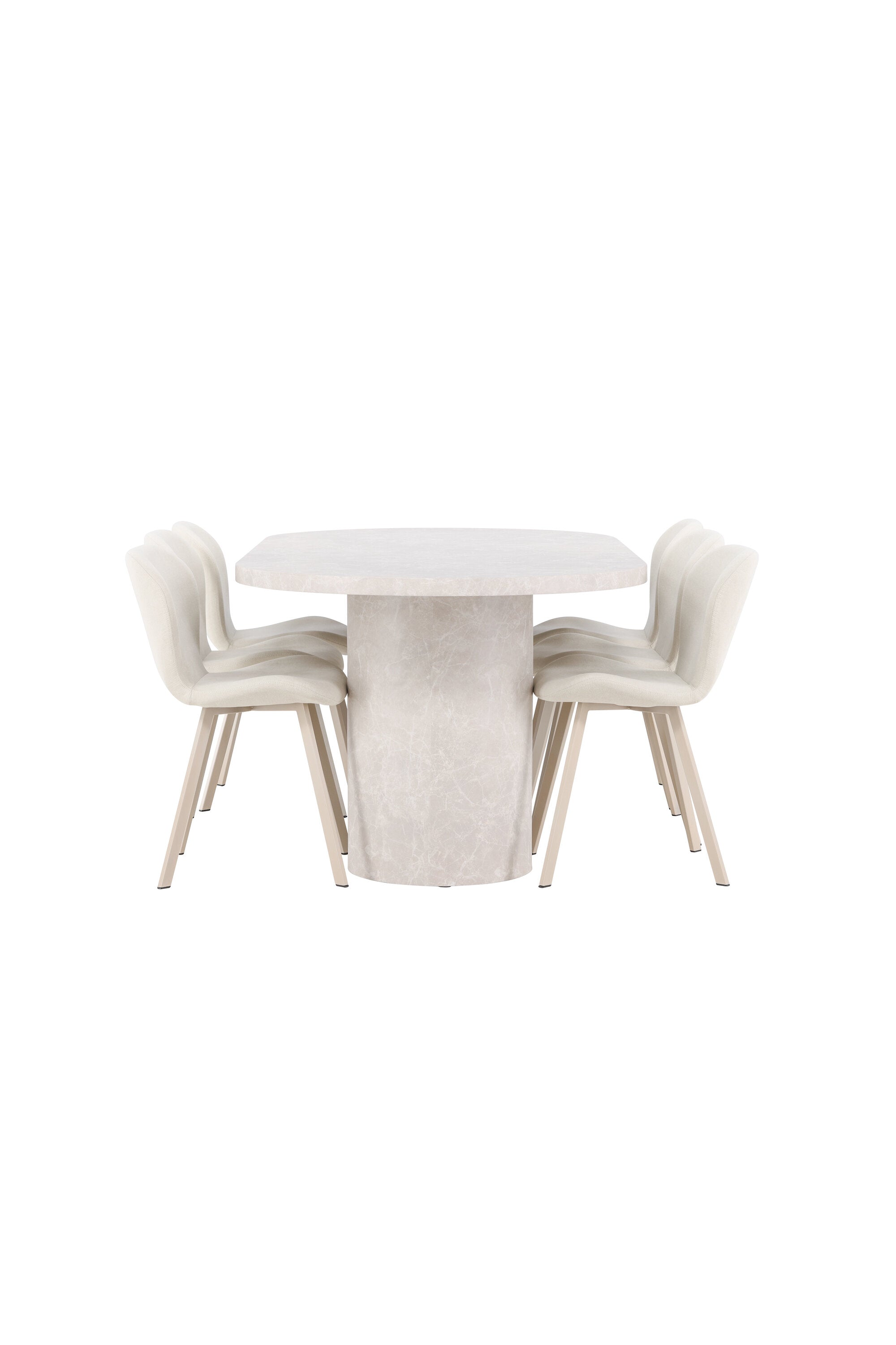 Esstisch Narvik mit Lilja Stuhl in Beige präsentiert im Onlineshop von KAQTU Design AG. Esszimmerset ist von Venture Home