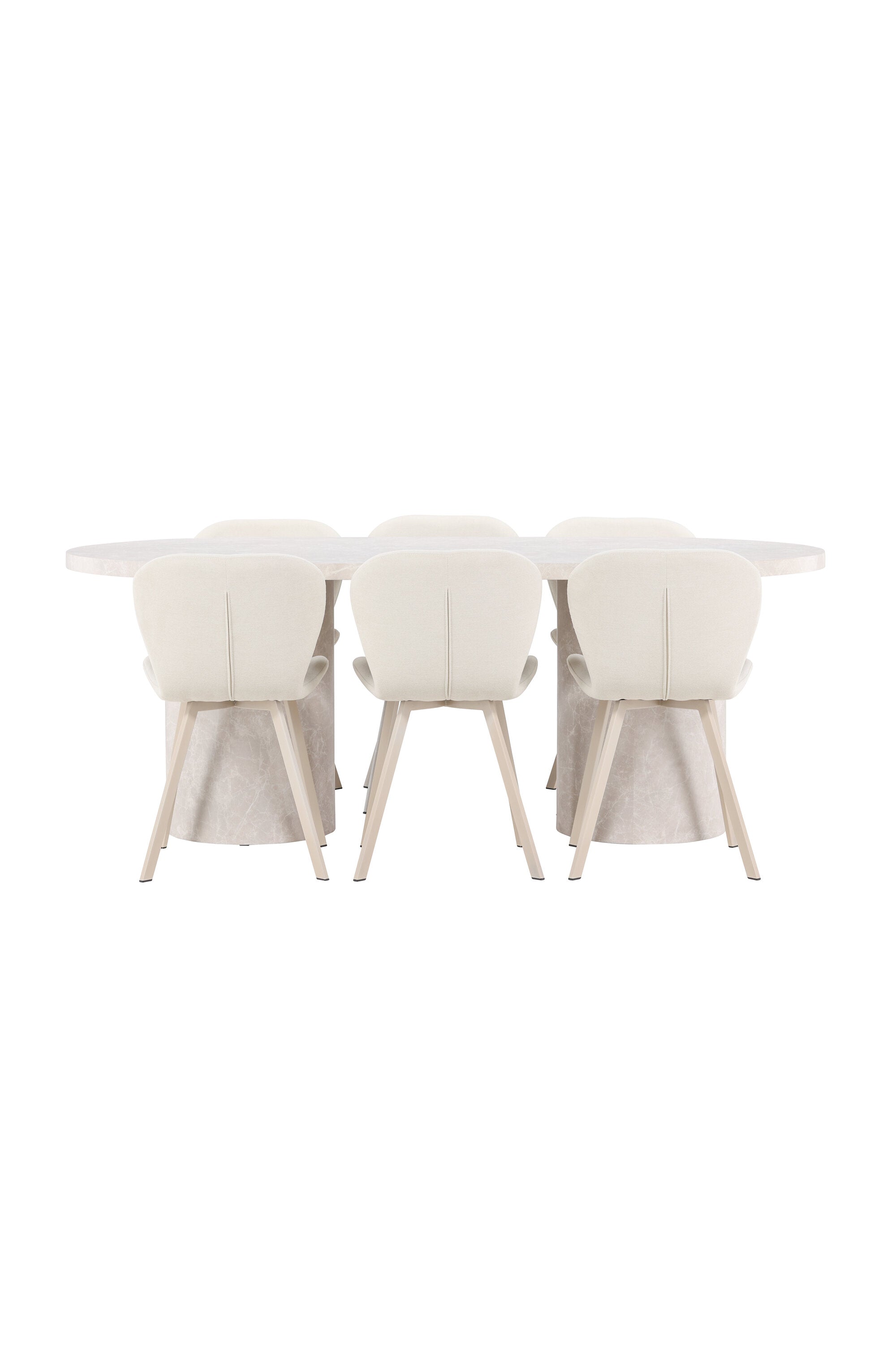 Esstisch Narvik mit Lilja Stuhl in Beige präsentiert im Onlineshop von KAQTU Design AG. Esszimmerset ist von Venture Home