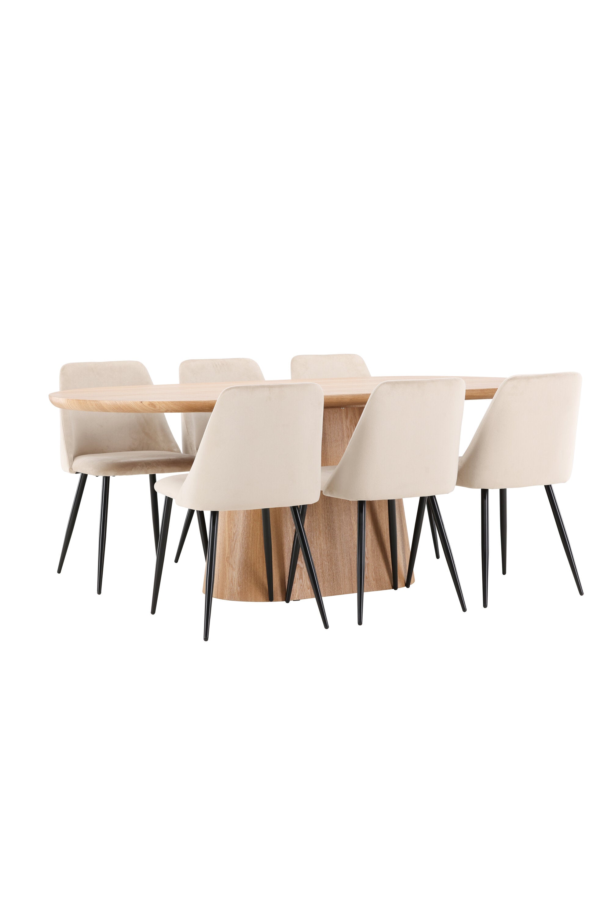 Esstisch Stjärnö mit Nachtstuhl in Nature präsentiert im Onlineshop von KAQTU Design AG. Esszimmerset ist von Venture Home