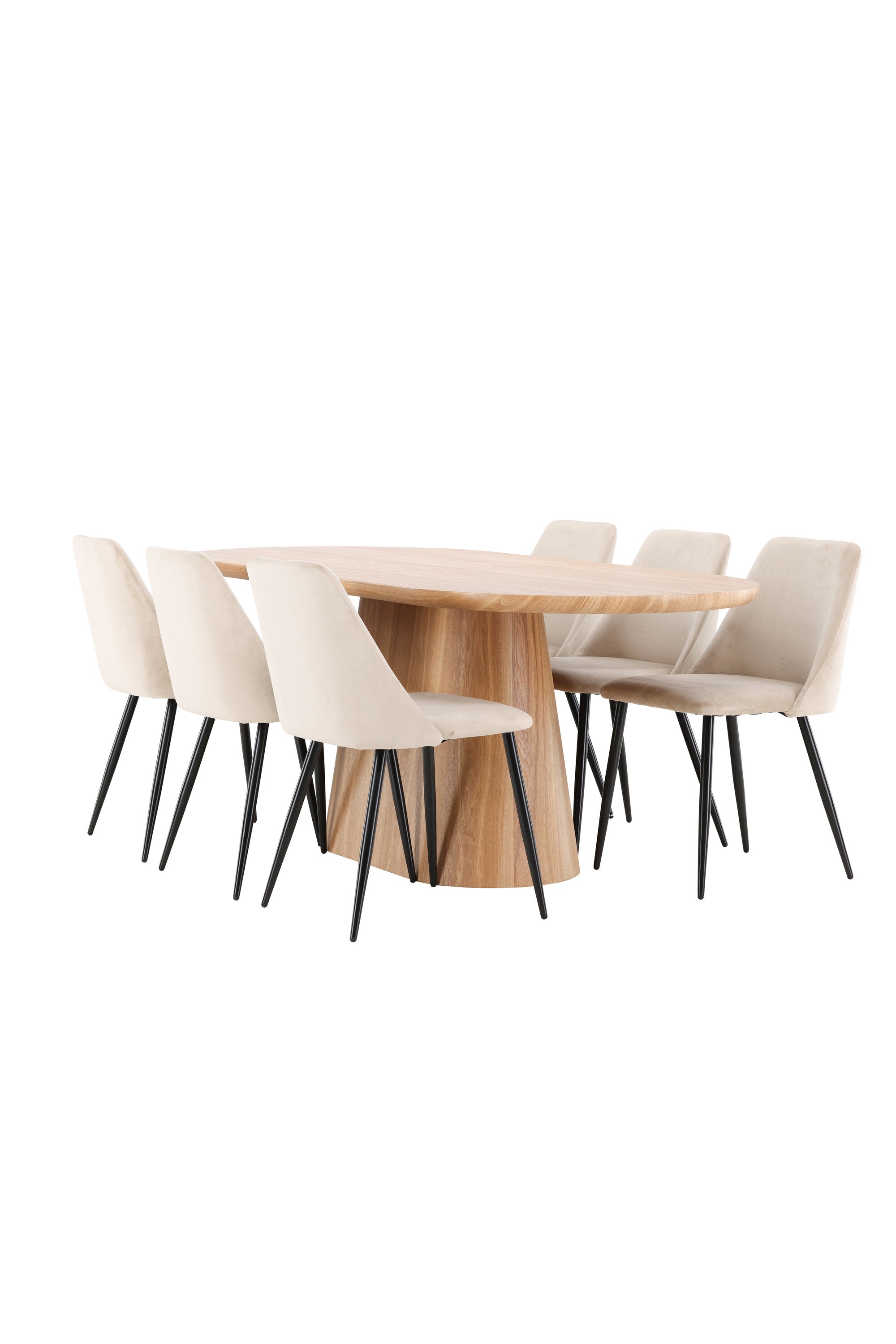 Esstisch Stjärnö mit Nachtstuhl in Nature präsentiert im Onlineshop von KAQTU Design AG. Esszimmerset ist von Venture Home