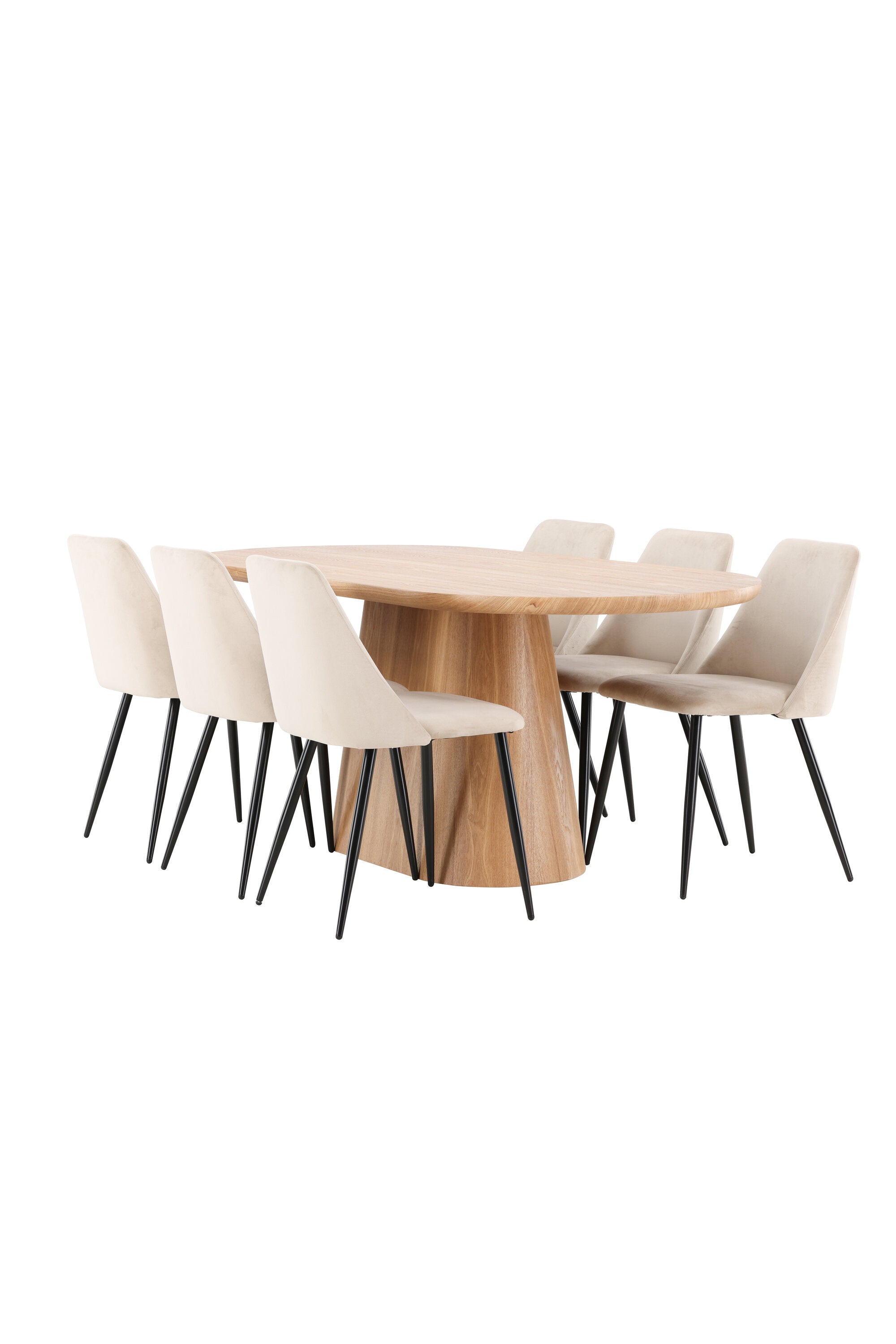 Esstisch Stjärnö mit Nachtstuhl in Nature präsentiert im Onlineshop von KAQTU Design AG. Esszimmerset ist von Venture Home