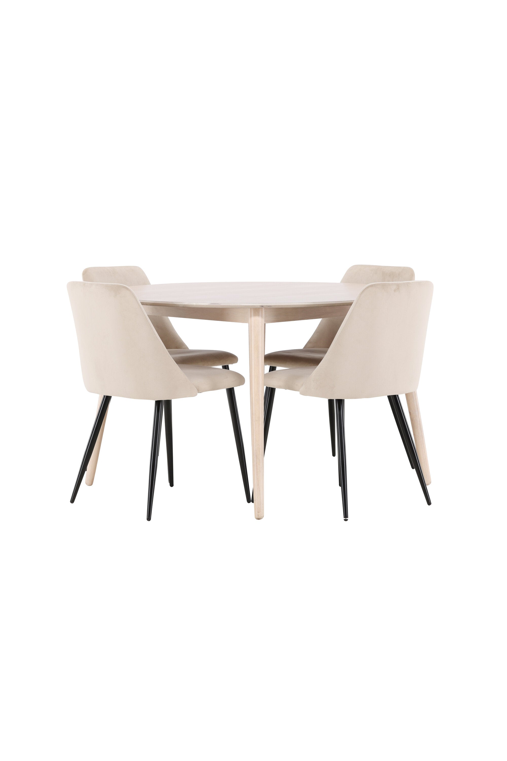 Esstisch Flora mit Nachtstuhl in White Wash präsentiert im Onlineshop von KAQTU Design AG. Esszimmerset ist von Venture Home