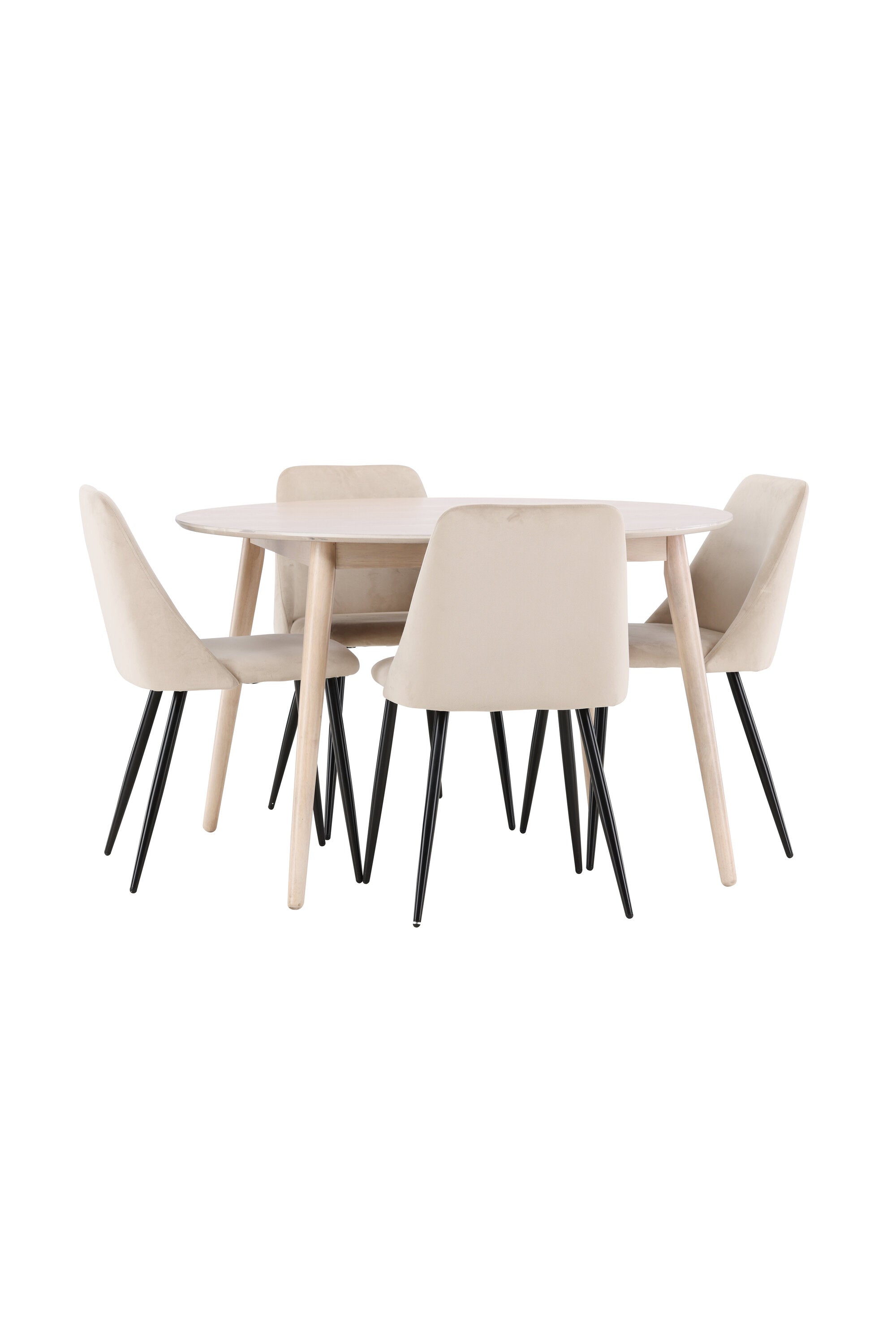 Esstisch Flora mit Nachtstuhl in White Wash präsentiert im Onlineshop von KAQTU Design AG. Esszimmerset ist von Venture Home