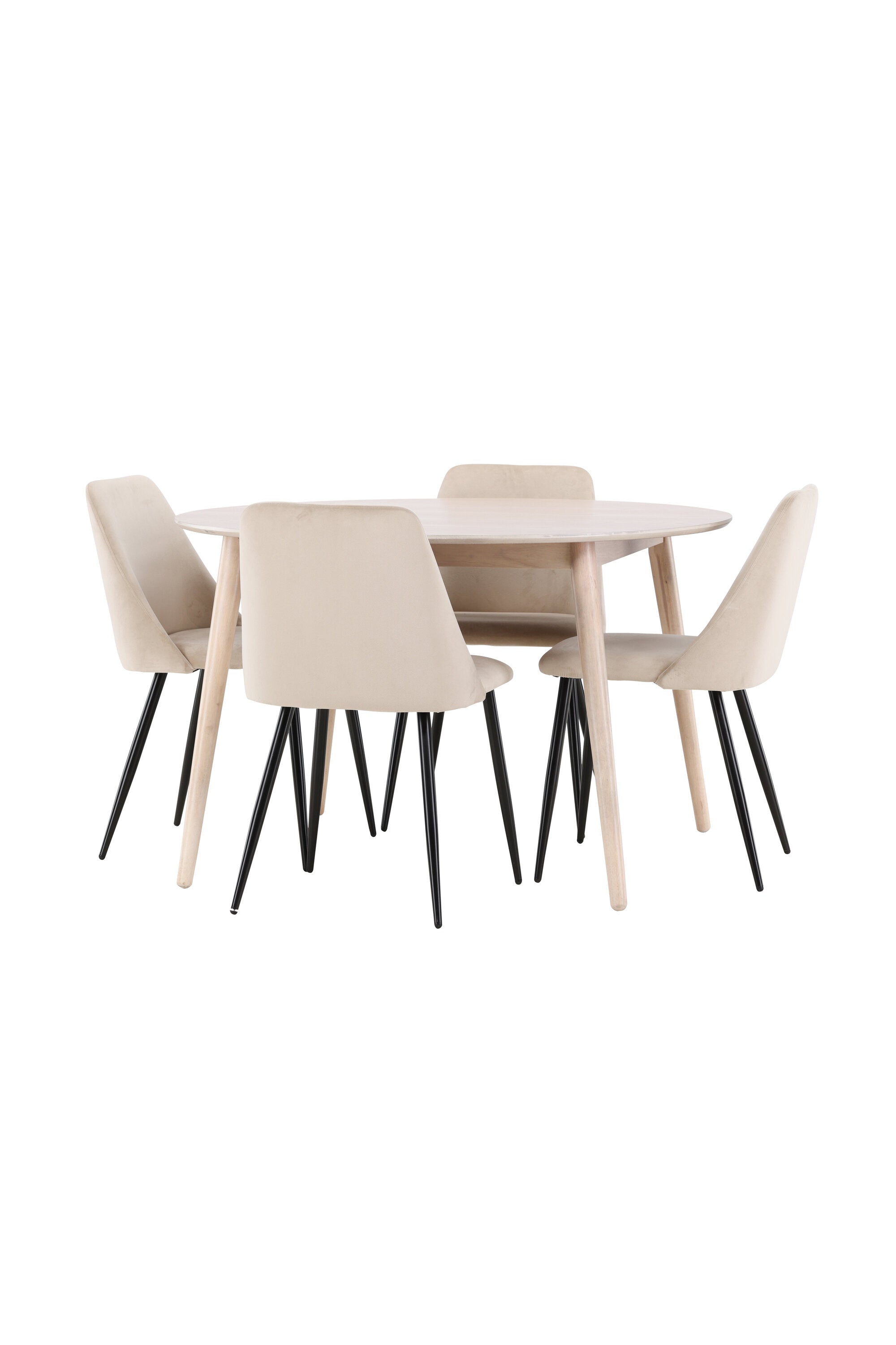 Esstisch Flora mit Nachtstuhl in White Wash präsentiert im Onlineshop von KAQTU Design AG. Esszimmerset ist von Venture Home