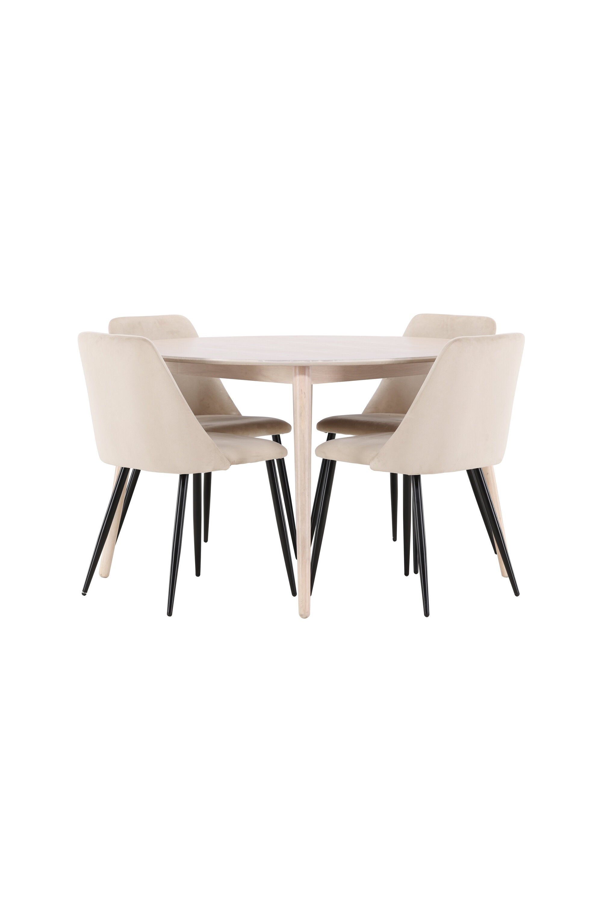 Esstisch Flora mit Nachtstuhl in White Wash präsentiert im Onlineshop von KAQTU Design AG. Esszimmerset ist von Venture Home