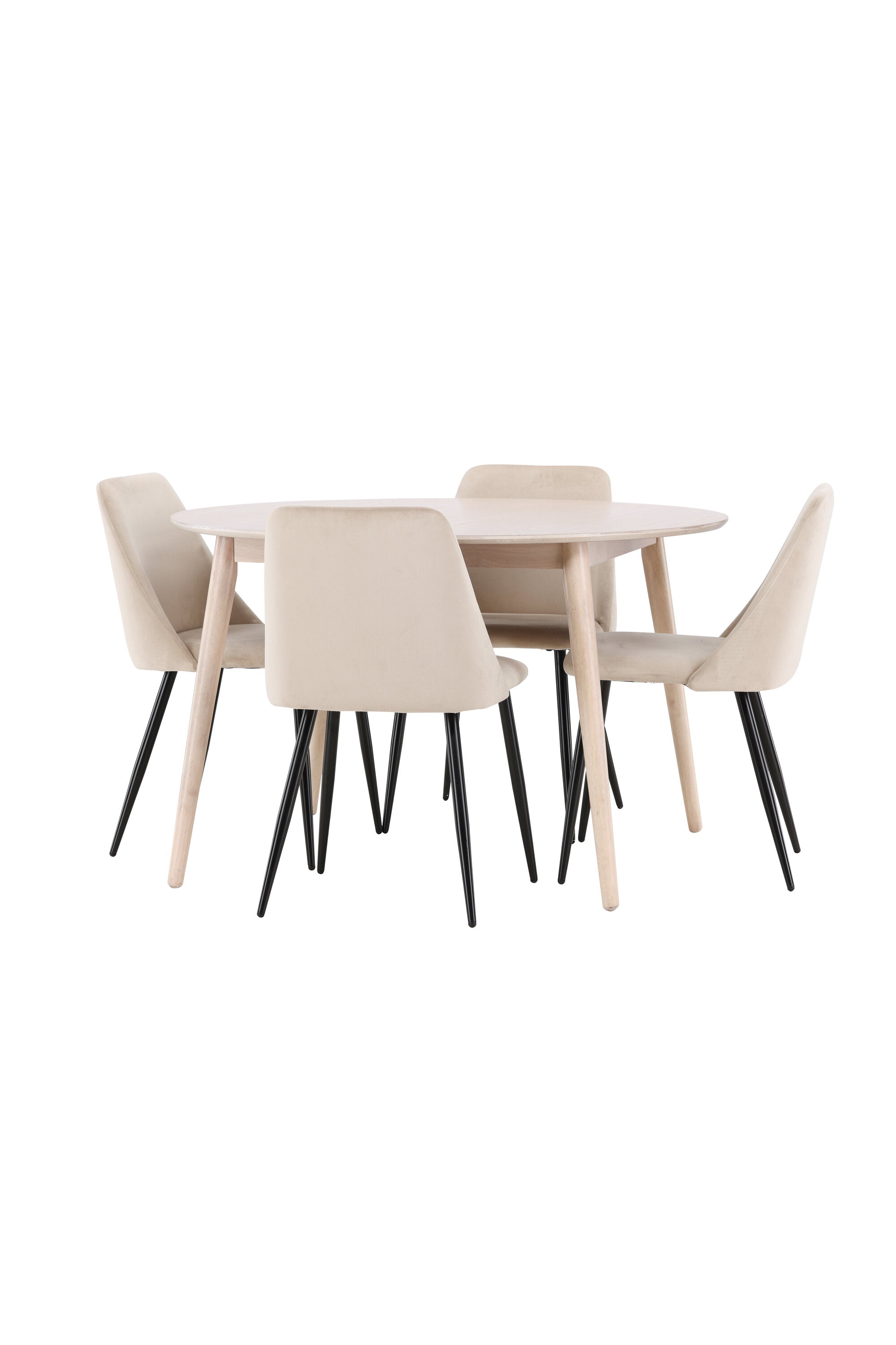 Esstisch Flora mit Nachtstuhl in White Wash präsentiert im Onlineshop von KAQTU Design AG. Esszimmerset ist von Venture Home