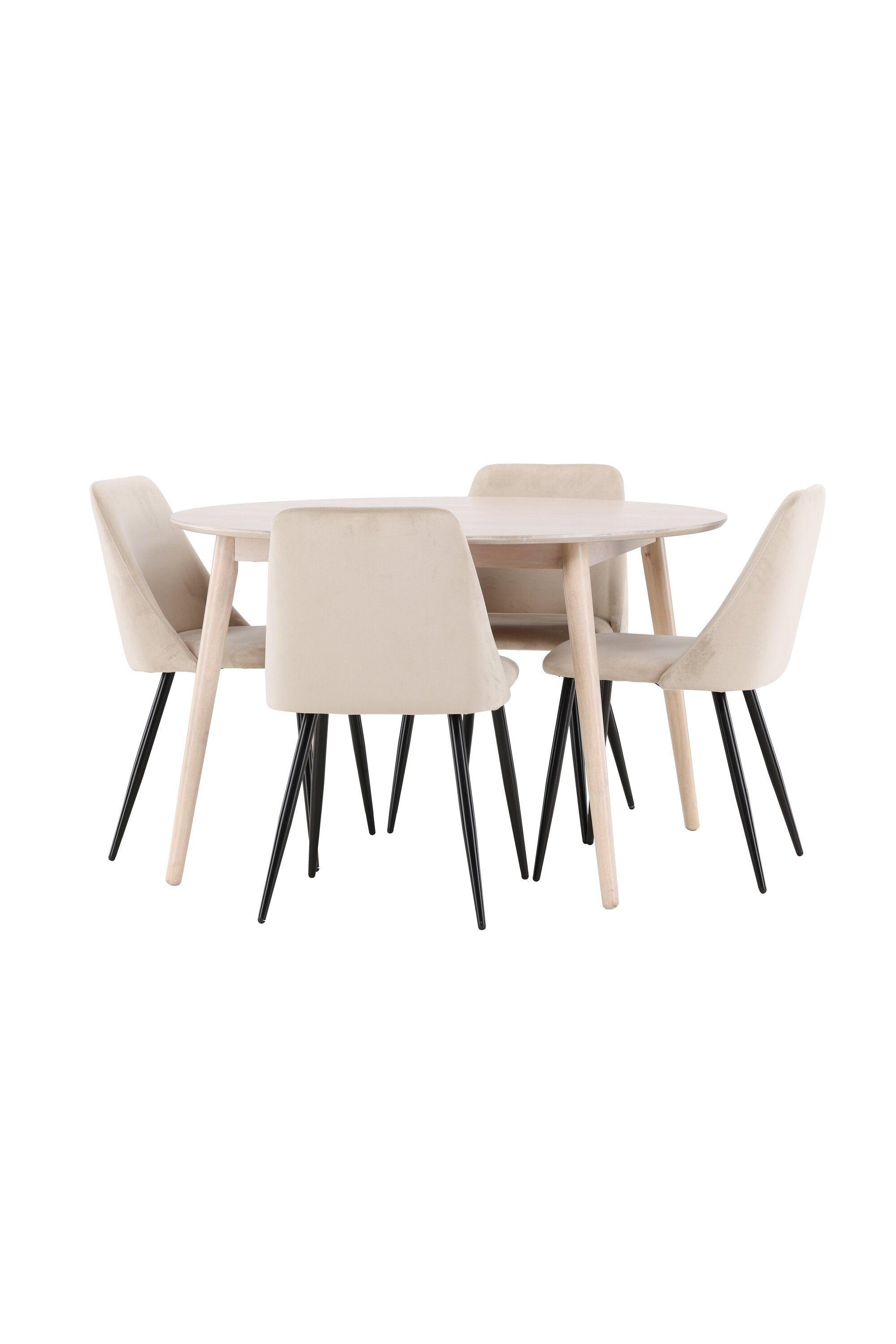 Esstisch Flora mit Nachtstuhl in White Wash präsentiert im Onlineshop von KAQTU Design AG. Esszimmerset ist von Venture Home