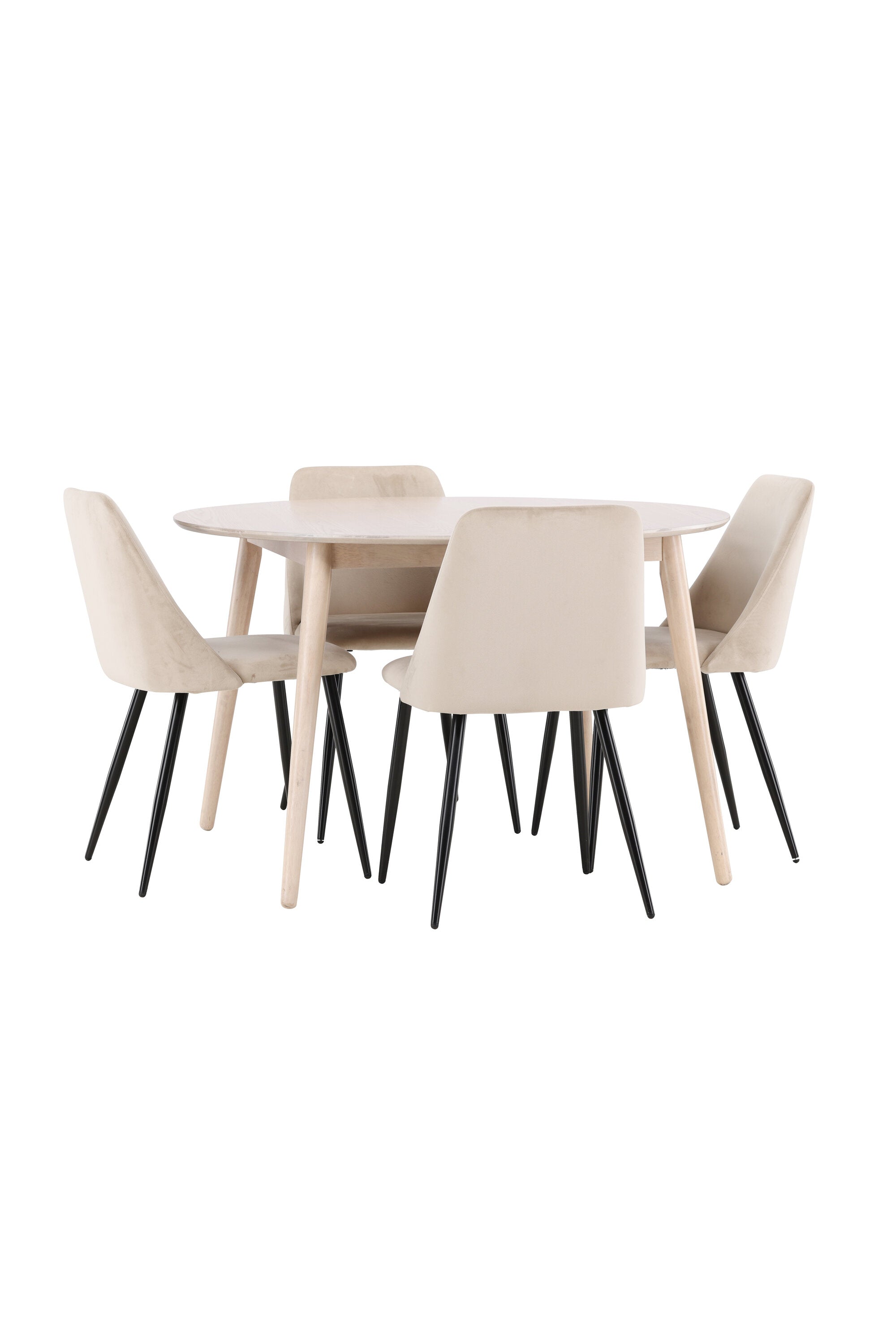 Esstisch Flora mit Nachtstuhl in White Wash präsentiert im Onlineshop von KAQTU Design AG. Esszimmerset ist von Venture Home