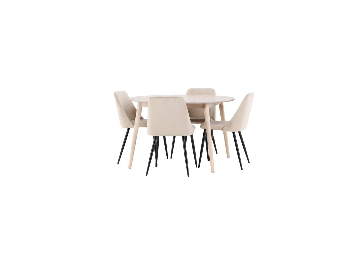 Eleganter Esstisch Flora von Venture Home mit passendem Nachtstuhl, perfekt für ein modernes und stilvolles Esszimmer.