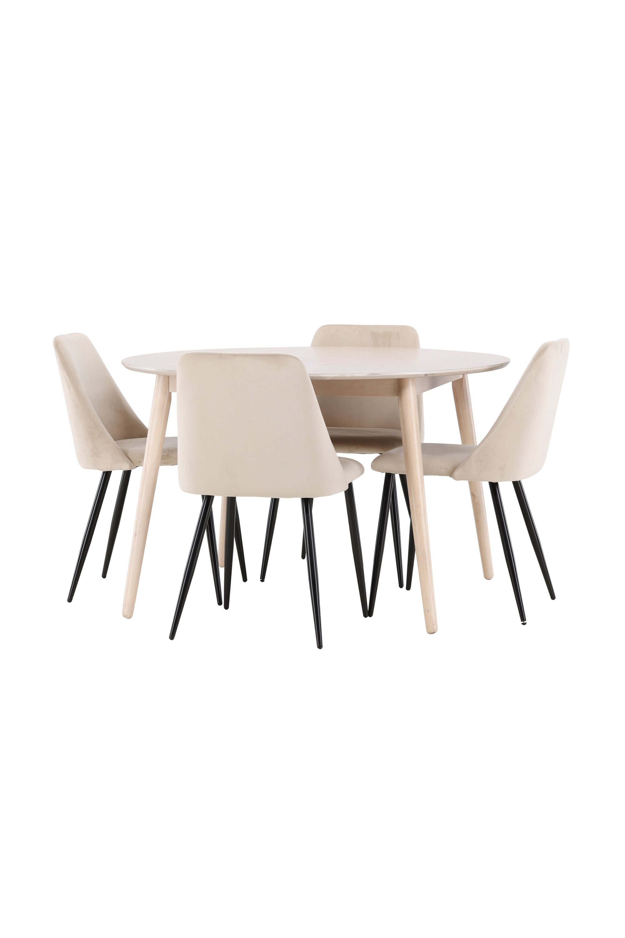 Esstisch Flora mit Nachtstuhl in White Wash präsentiert im Onlineshop von KAQTU Design AG. Esszimmerset ist von Venture Home