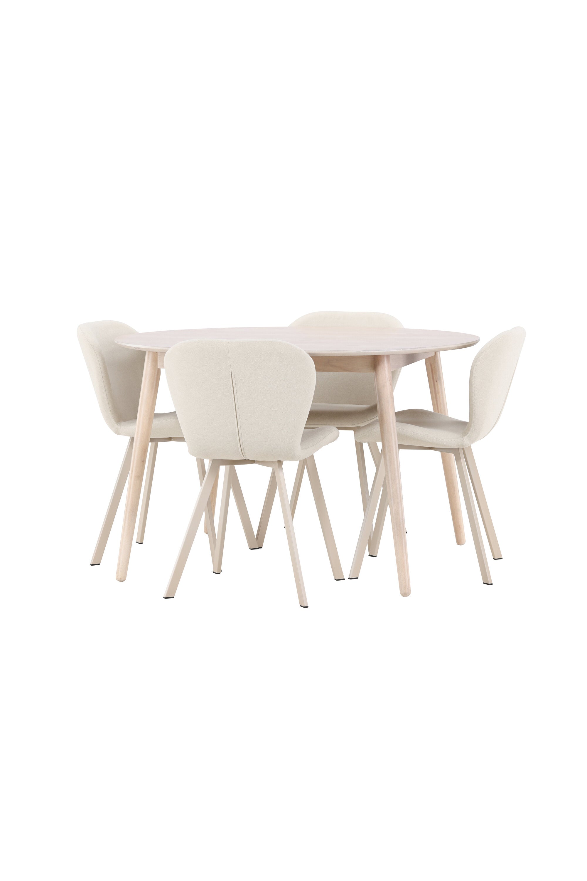 Esstisch Flora mit Lilja Stuhl in White Wash präsentiert im Onlineshop von KAQTU Design AG. Esszimmerset ist von Venture Home