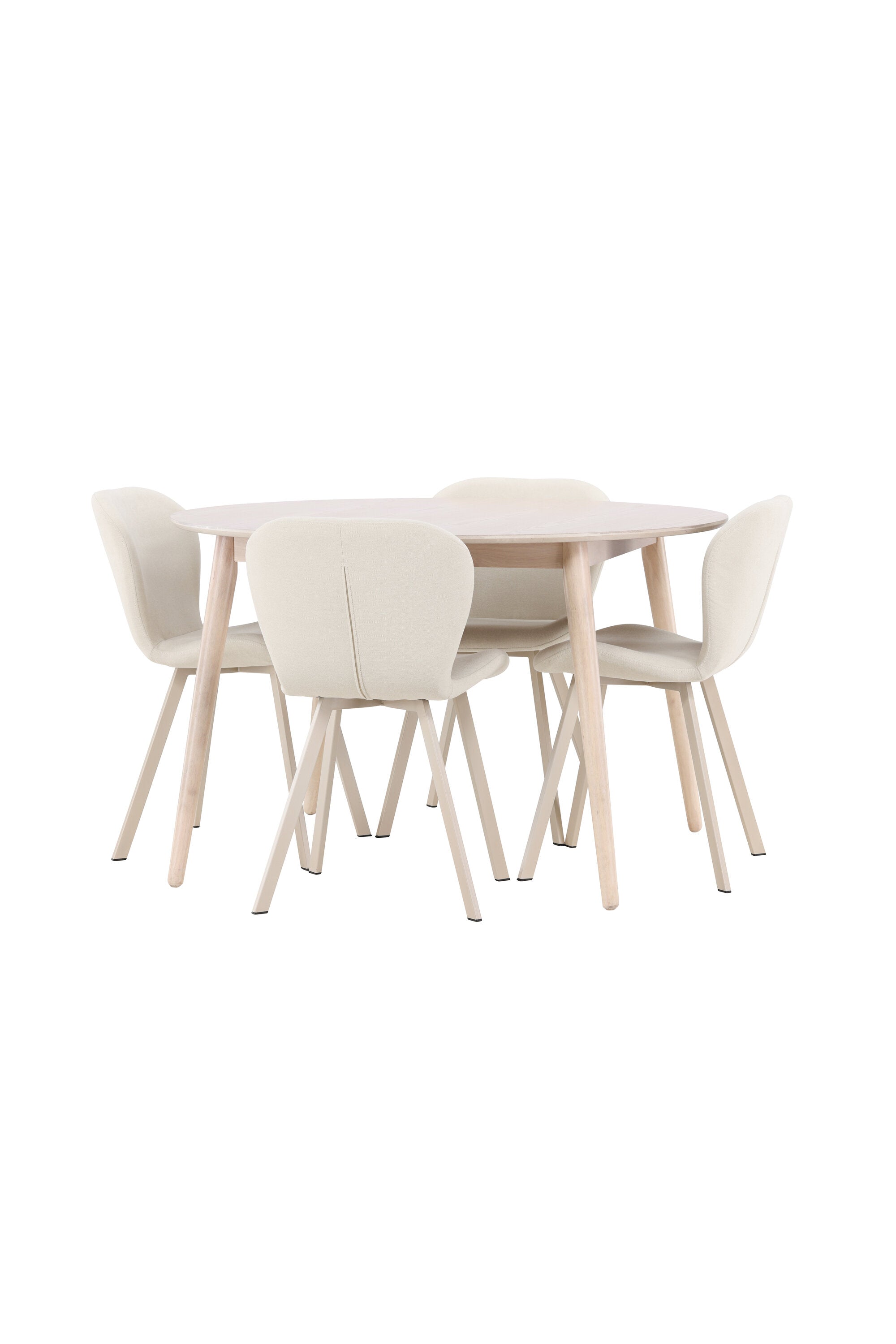 Esstisch Flora mit Lilja Stuhl in White Wash präsentiert im Onlineshop von KAQTU Design AG. Esszimmerset ist von Venture Home