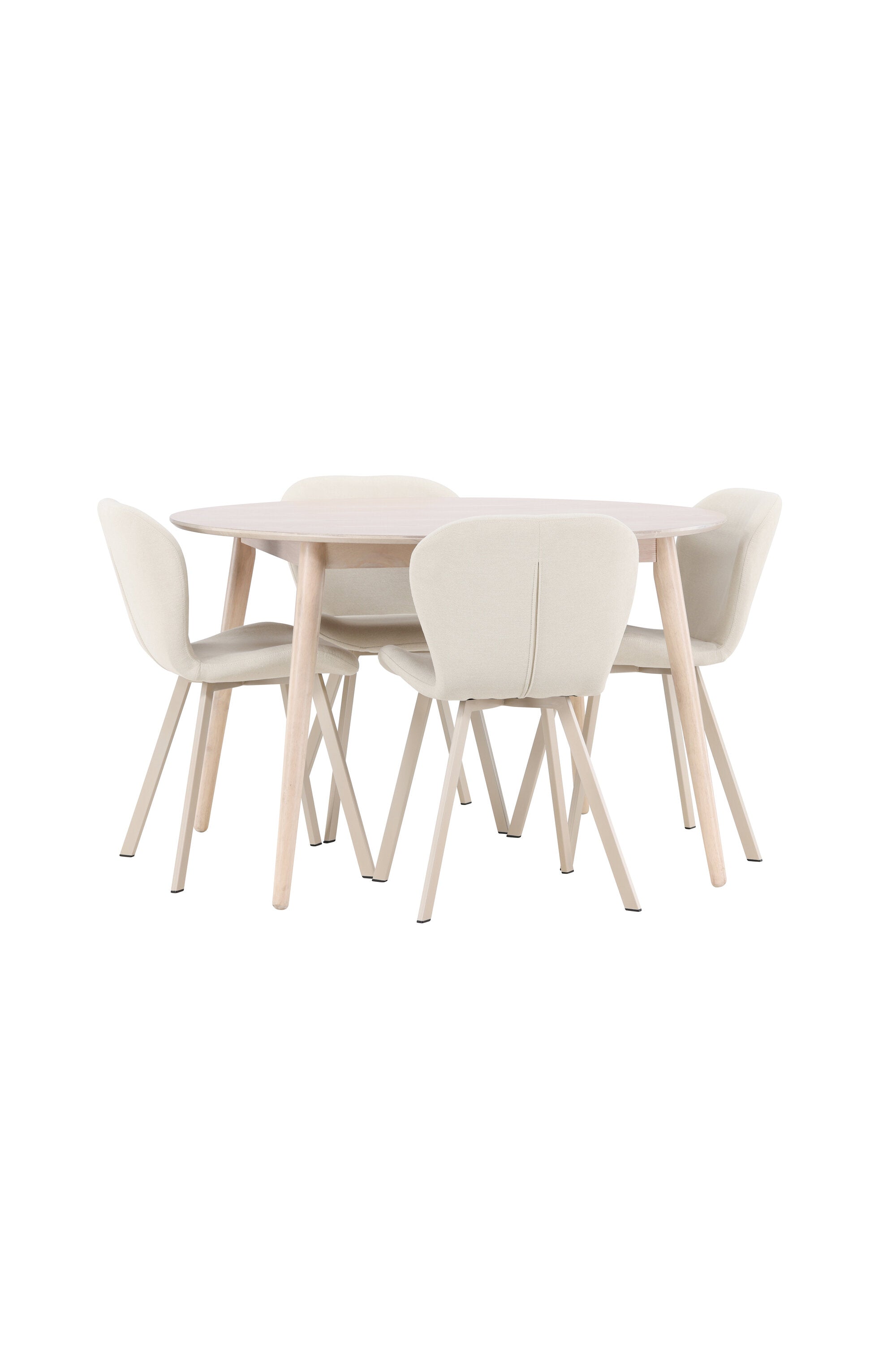 Esstisch Flora mit Lilja Stuhl in White Wash präsentiert im Onlineshop von KAQTU Design AG. Esszimmerset ist von Venture Home