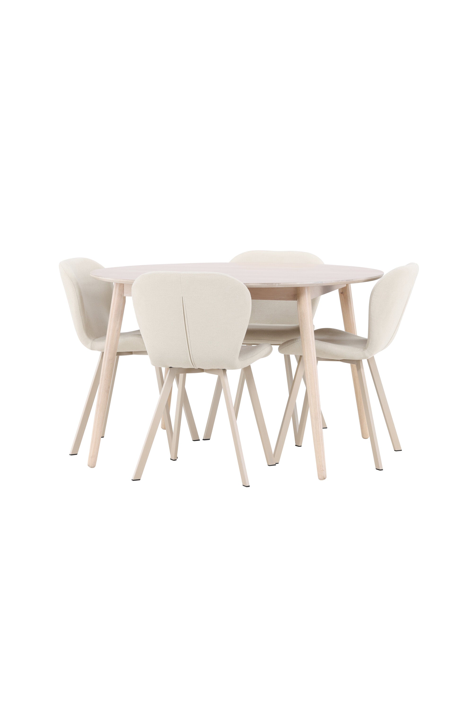 Esstisch Flora mit Lilja Stuhl in White Wash präsentiert im Onlineshop von KAQTU Design AG. Esszimmerset ist von Venture Home