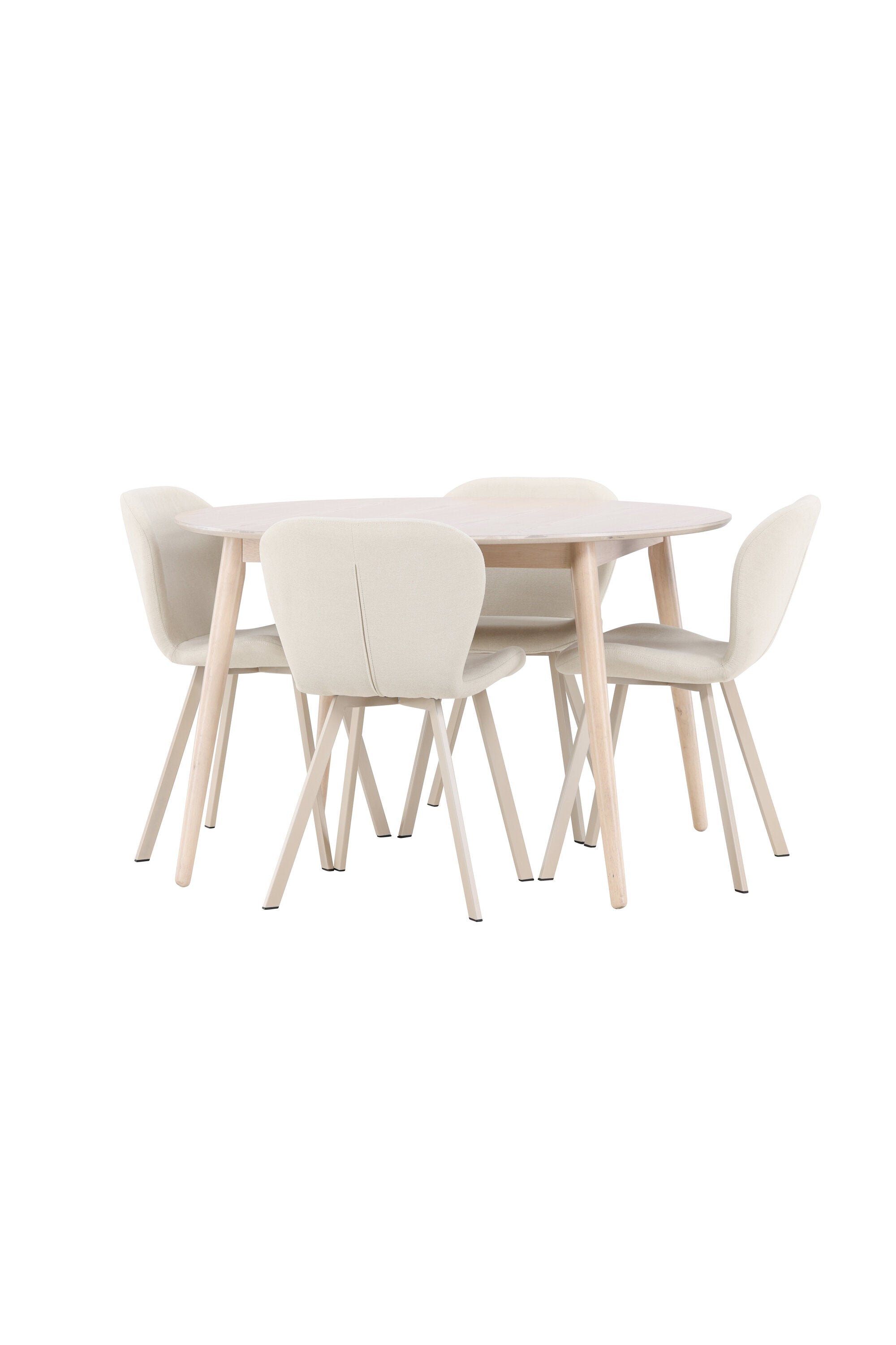 Esstisch Flora mit Lilja Stuhl in White Wash präsentiert im Onlineshop von KAQTU Design AG. Esszimmerset ist von Venture Home