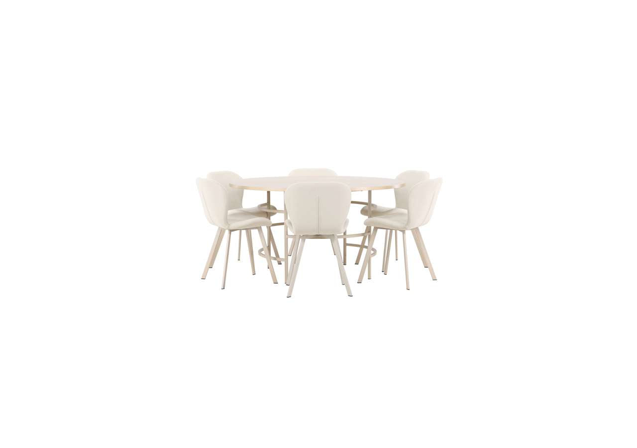 Eleganter Esstisch Copenhagen mit Lilja Stühlen von Venture Home, perfekt für modernes und stilvolles Wohnen.
