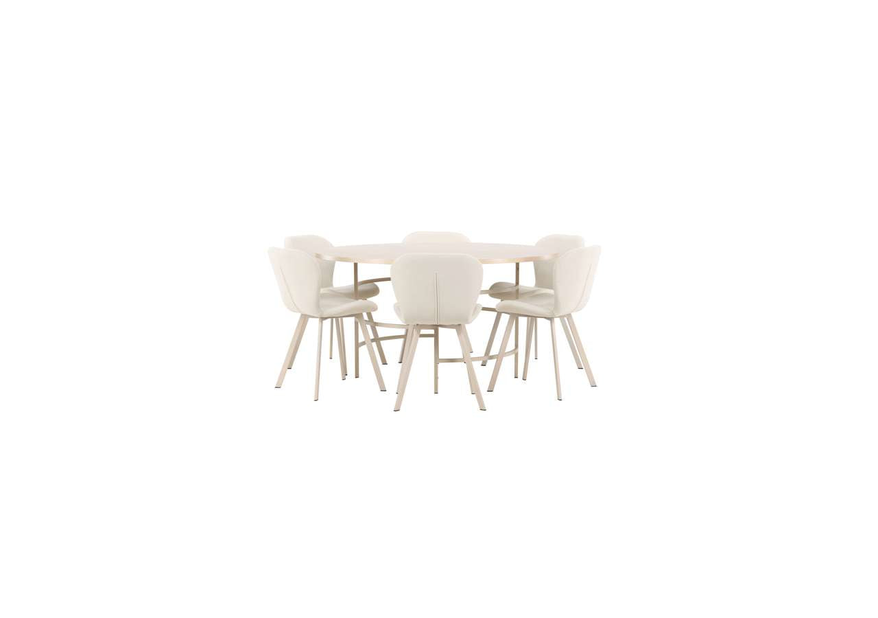Eleganter Esstisch Copenhagen mit Lilja Stühlen von Venture Home, perfekt für modernes und stilvolles Wohnen.