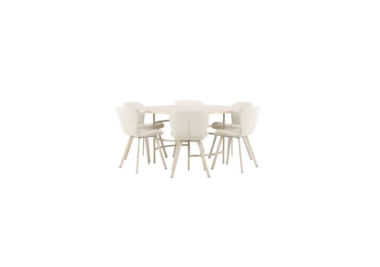 Eleganter Esstisch Copenhagen mit Lilja Stühlen von Venture Home, perfekt für modernes und stilvolles Wohnen.
