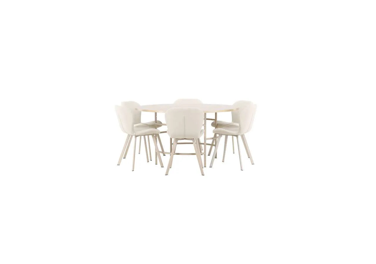 Eleganter Esstisch Copenhagen mit Lilja Stühlen von Venture Home, perfekt für moderne und geschmackvolle Esszimmer.