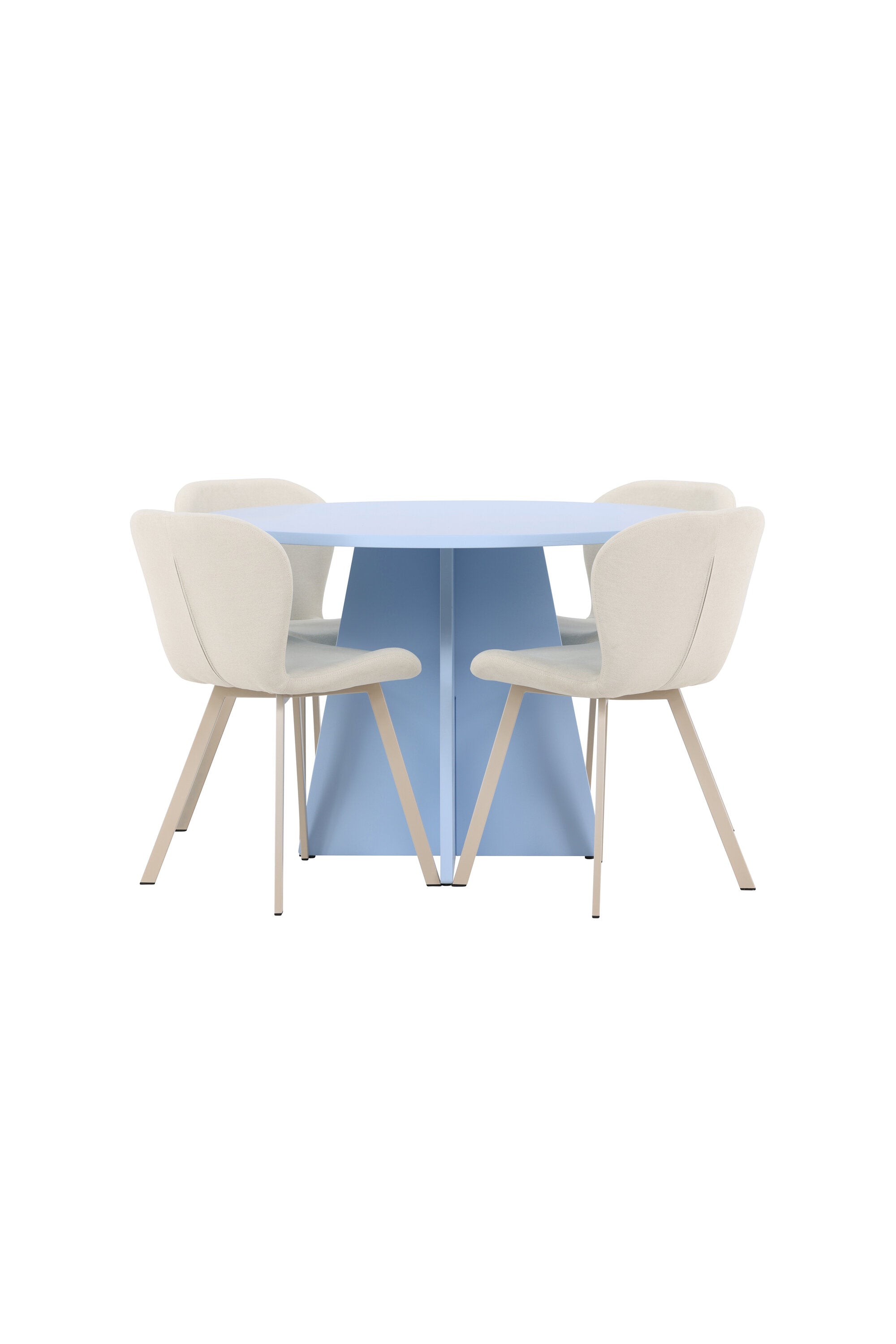 Esstisch Bootcut mit Lilja Stuhl in Blue präsentiert im Onlineshop von KAQTU Design AG. Esszimmerset ist von Venture Home