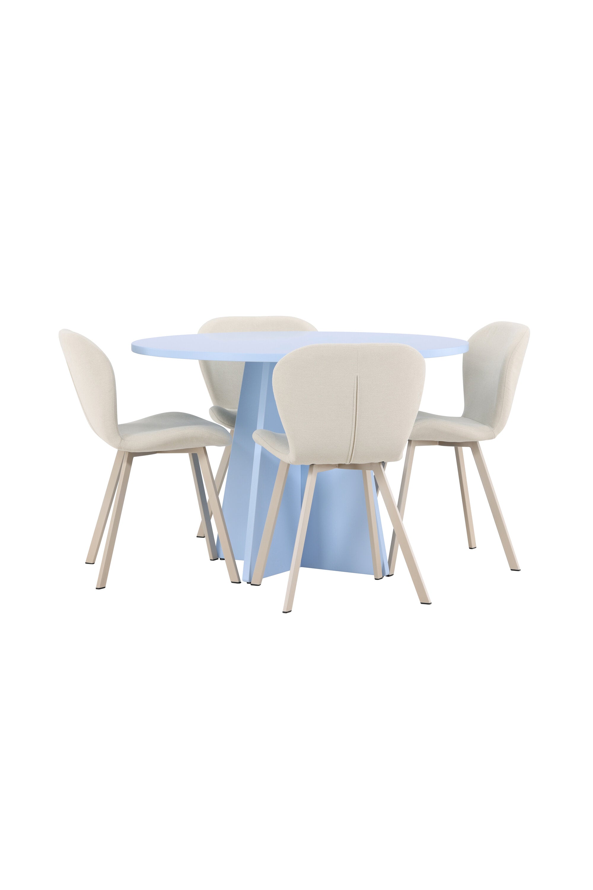 Esstisch Bootcut mit Lilja Stuhl in Blue präsentiert im Onlineshop von KAQTU Design AG. Esszimmerset ist von Venture Home