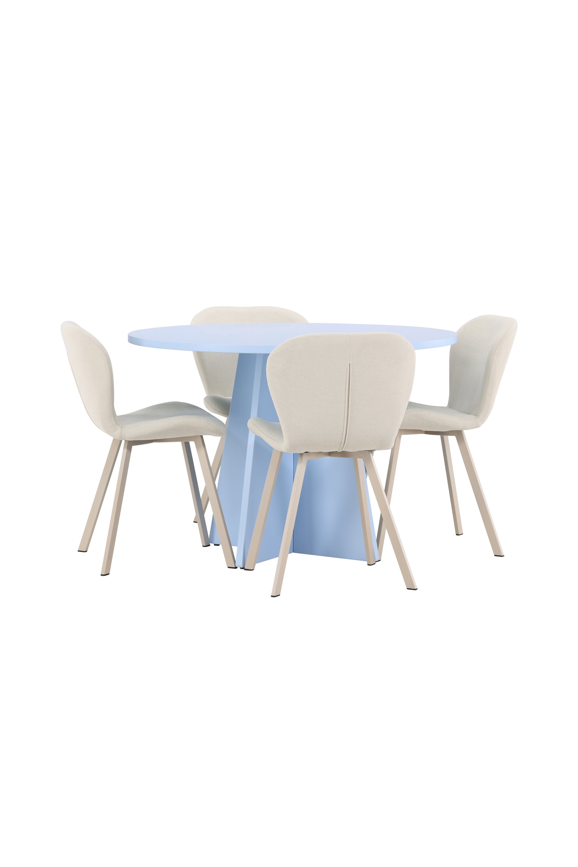 Esstisch Bootcut mit Lilja Stuhl in Blue präsentiert im Onlineshop von KAQTU Design AG. Esszimmerset ist von Venture Home