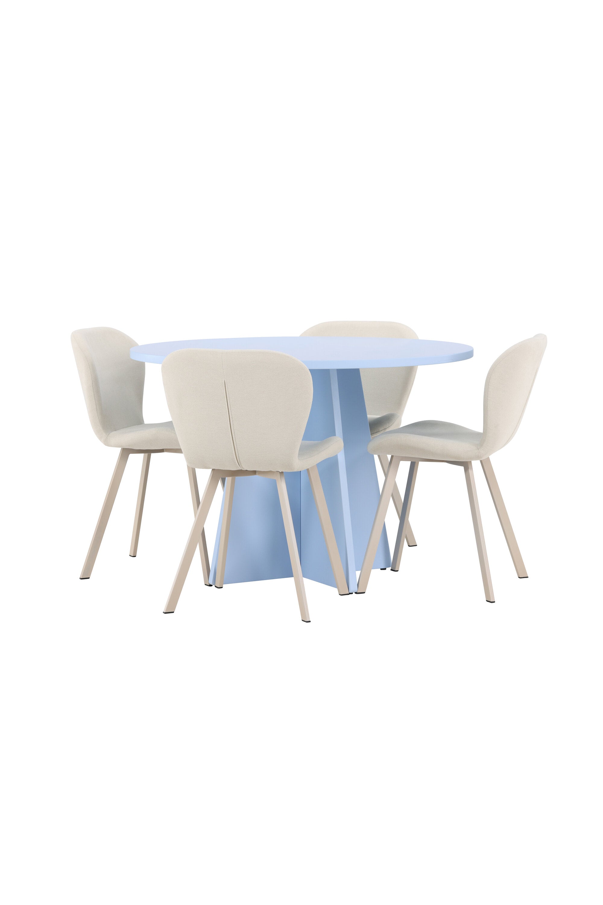 Esstisch Bootcut mit Lilja Stuhl in Blue präsentiert im Onlineshop von KAQTU Design AG. Esszimmerset ist von Venture Home