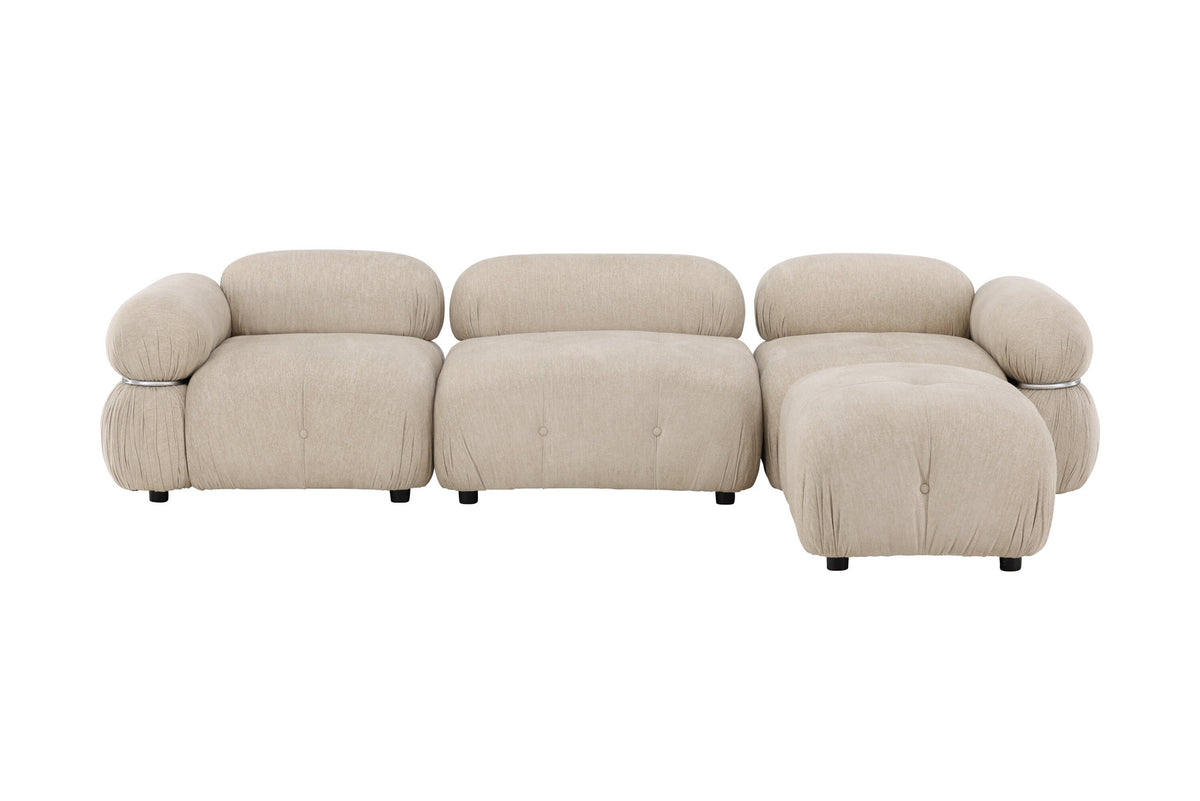 Mika Corner Sofa in Beige präsentiert im Onlineshop von KAQTU Design AG. Ecksofa ist von Venture Home