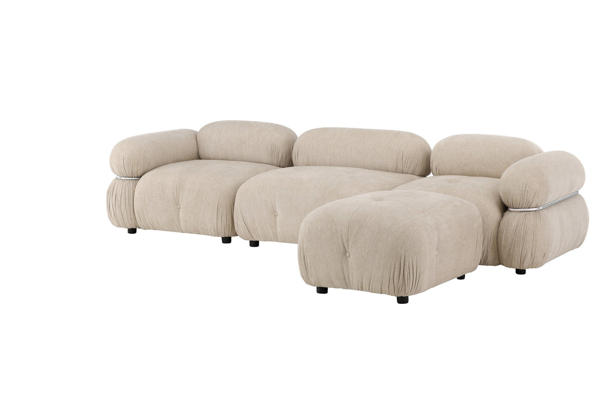 Mika Corner Sofa in Beige präsentiert im Onlineshop von KAQTU Design AG. Ecksofa ist von Venture Home