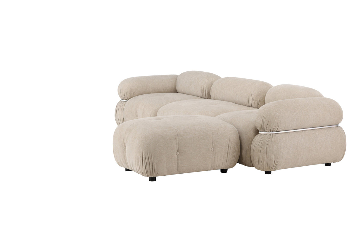 Mika Corner Sofa in Beige präsentiert im Onlineshop von KAQTU Design AG. Ecksofa ist von Venture Home