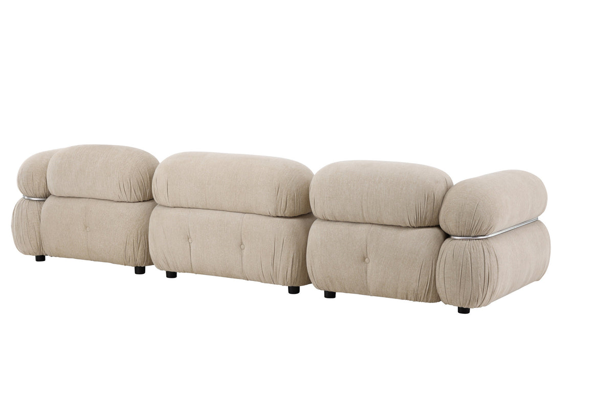 Mika Corner Sofa in Beige präsentiert im Onlineshop von KAQTU Design AG. Ecksofa ist von Venture Home
