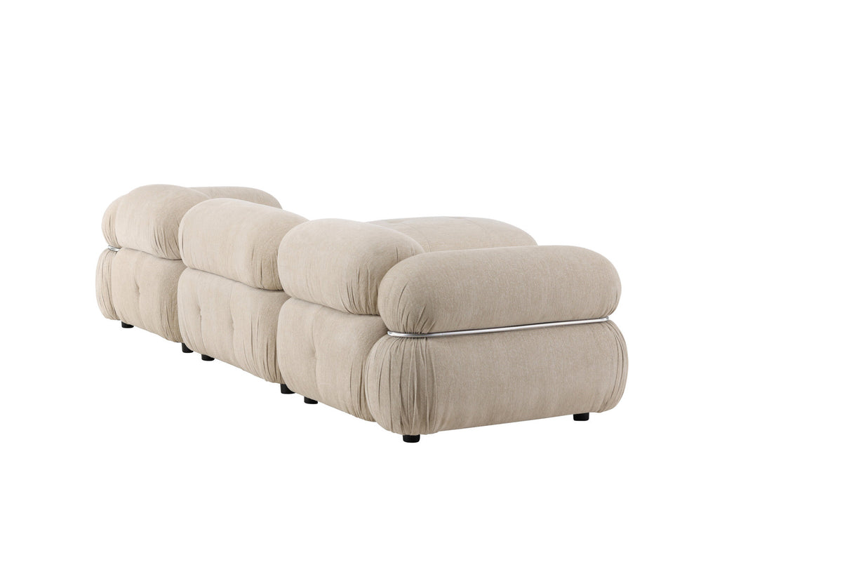 Mika Corner Sofa in Beige präsentiert im Onlineshop von KAQTU Design AG. Ecksofa ist von Venture Home
