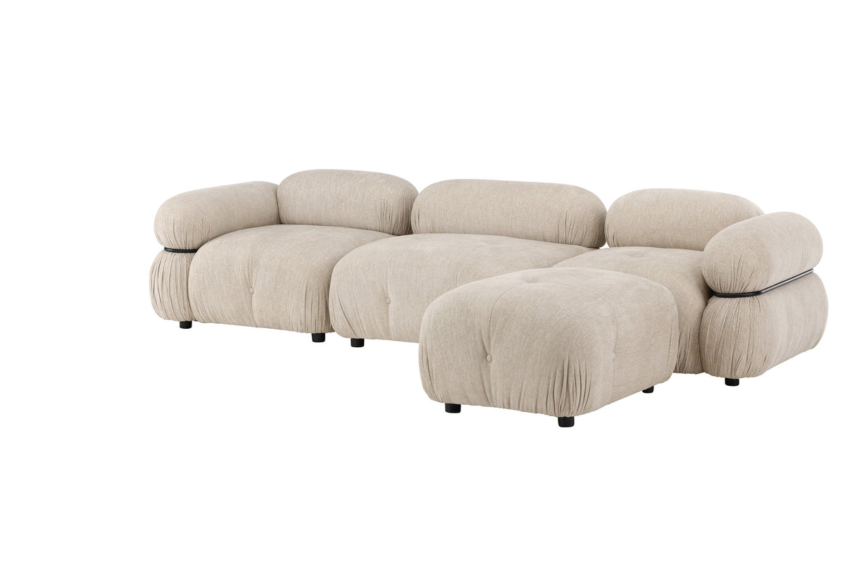 Mika Corner Sofa in Beige präsentiert im Onlineshop von KAQTU Design AG. Ecksofa ist von Venture Home