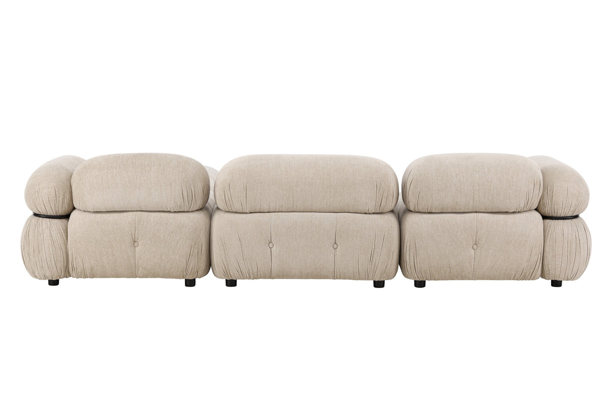 Mika Corner Sofa in Beige präsentiert im Onlineshop von KAQTU Design AG. Ecksofa ist von Venture Home
