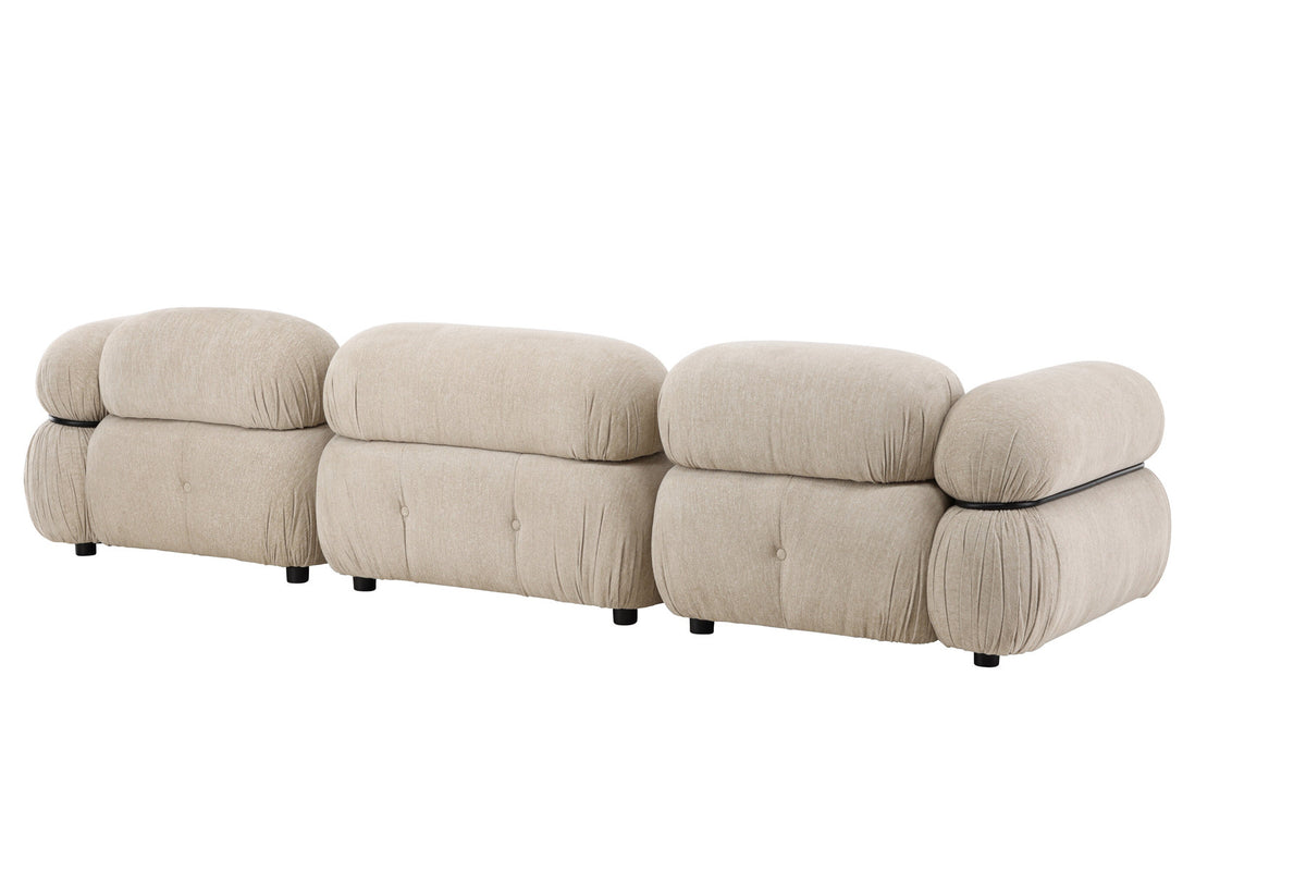 Mika Corner Sofa in Beige präsentiert im Onlineshop von KAQTU Design AG. Ecksofa ist von Venture Home