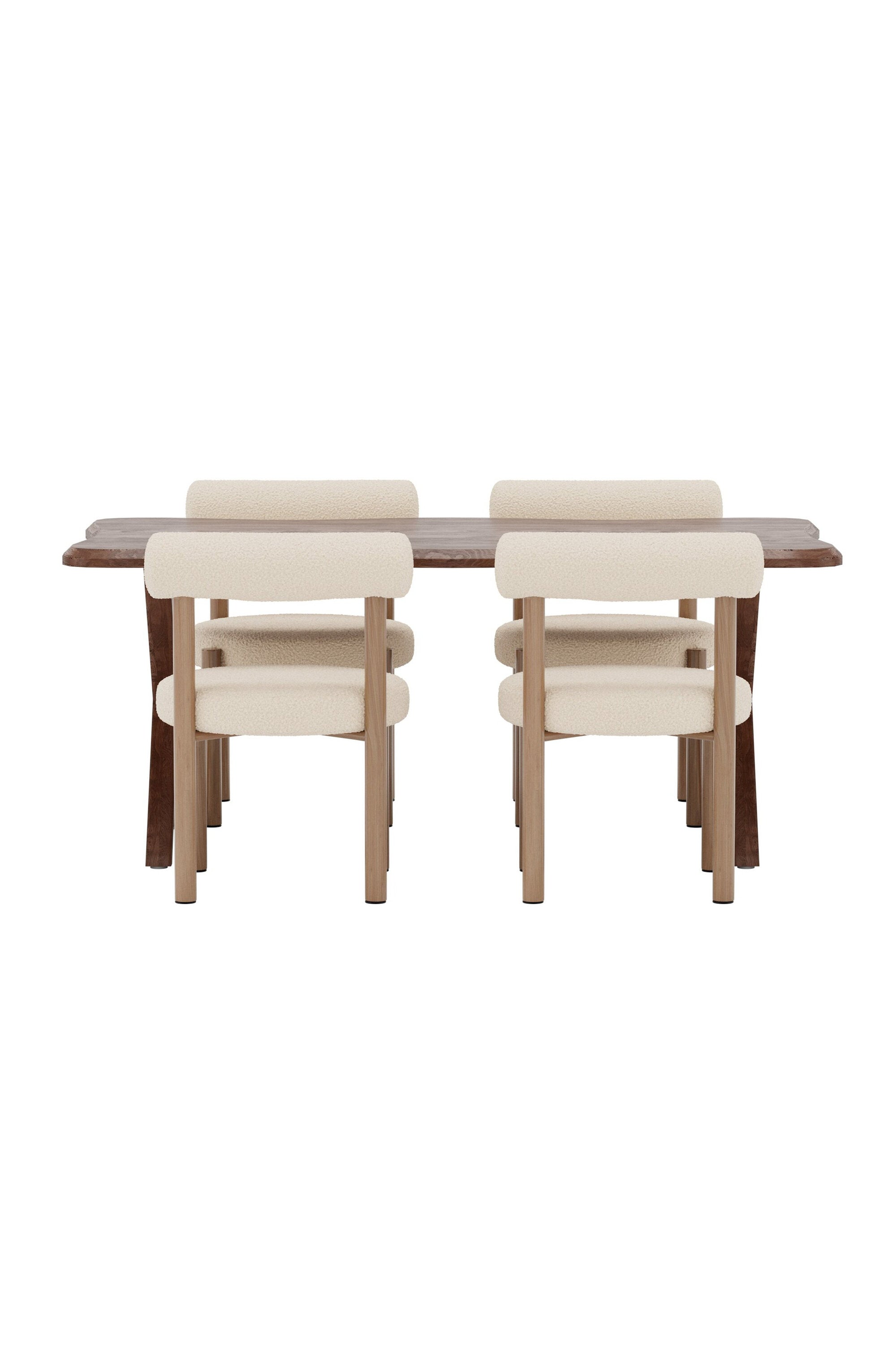 Fiona Essgruppe mit Stühlen Tillo in  präsentiert im Onlineshop von KAQTU Design AG. Esszimmerset ist von Venture Home