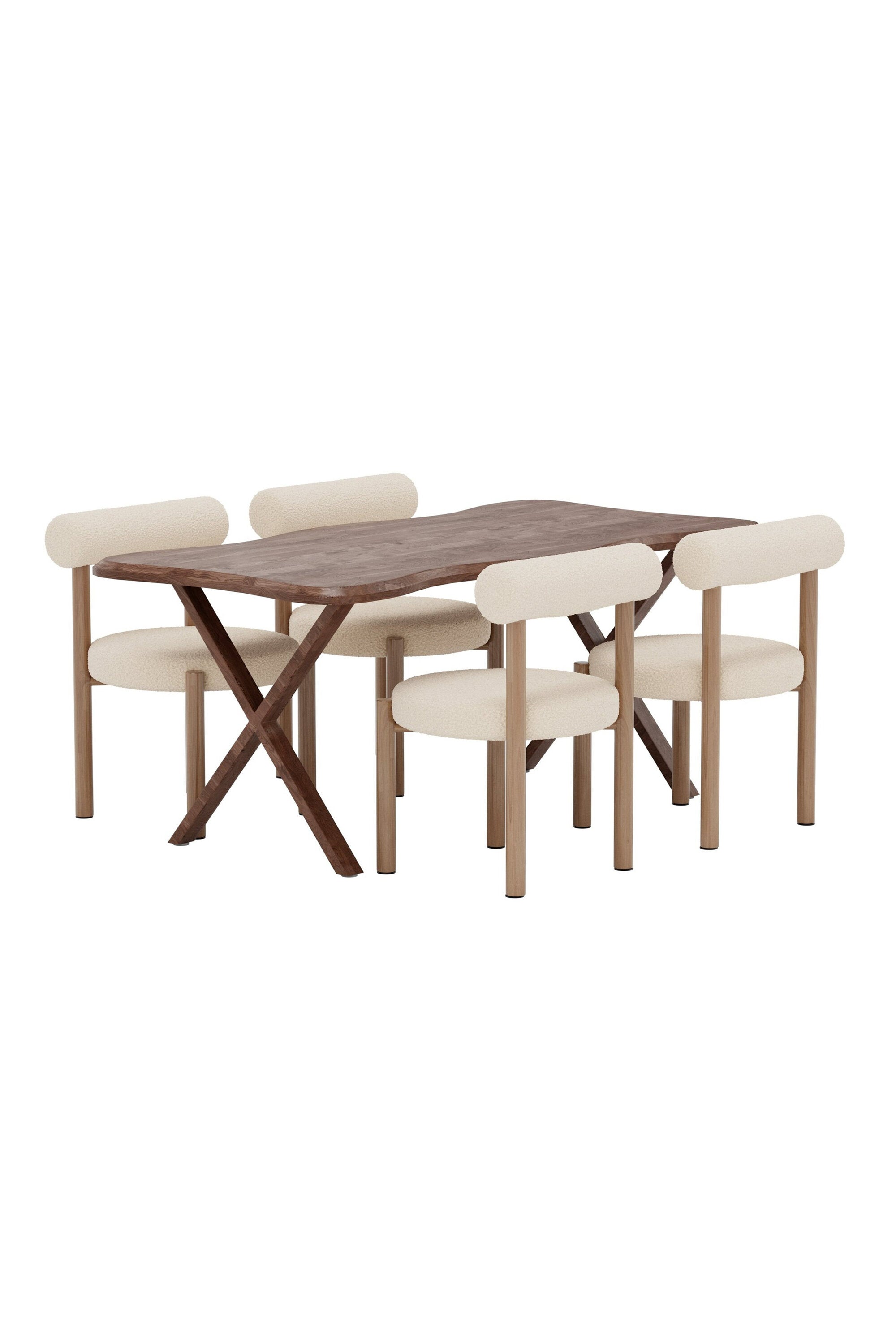 Fiona Essgruppe mit Stühlen Tillo in  präsentiert im Onlineshop von KAQTU Design AG. Esszimmerset ist von Venture Home