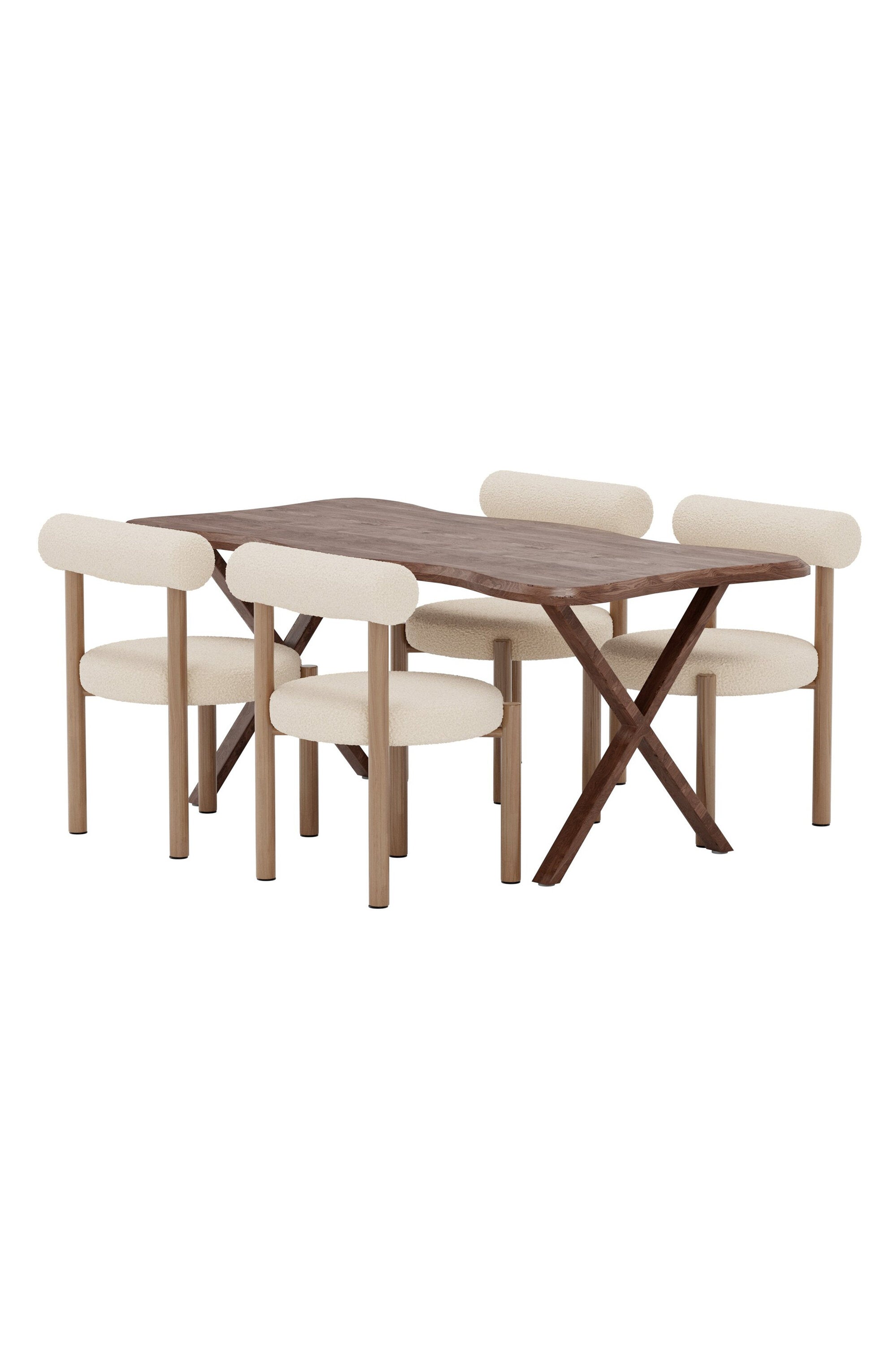 Fiona Essgruppe mit Stühlen Tillo in  präsentiert im Onlineshop von KAQTU Design AG. Esszimmerset ist von Venture Home
